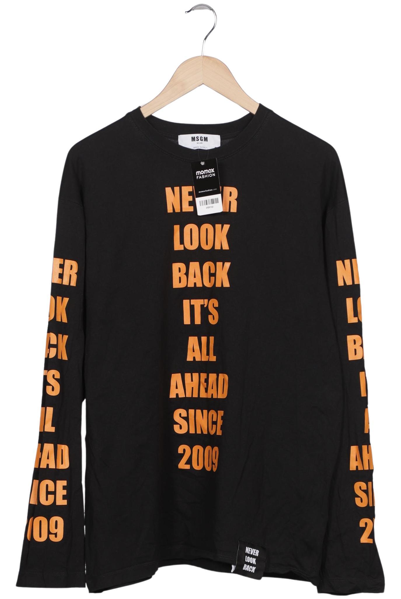 

Msgm Herren Langarmshirt, schwarz, Gr. 52