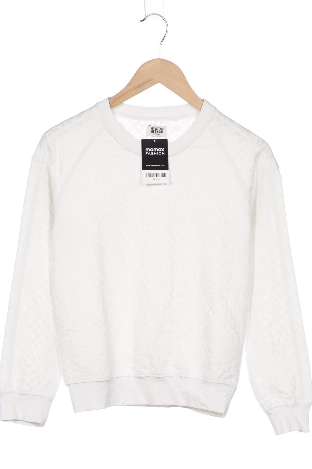 

MTWTFSS by Weekday Damen Sweatshirt, weiß