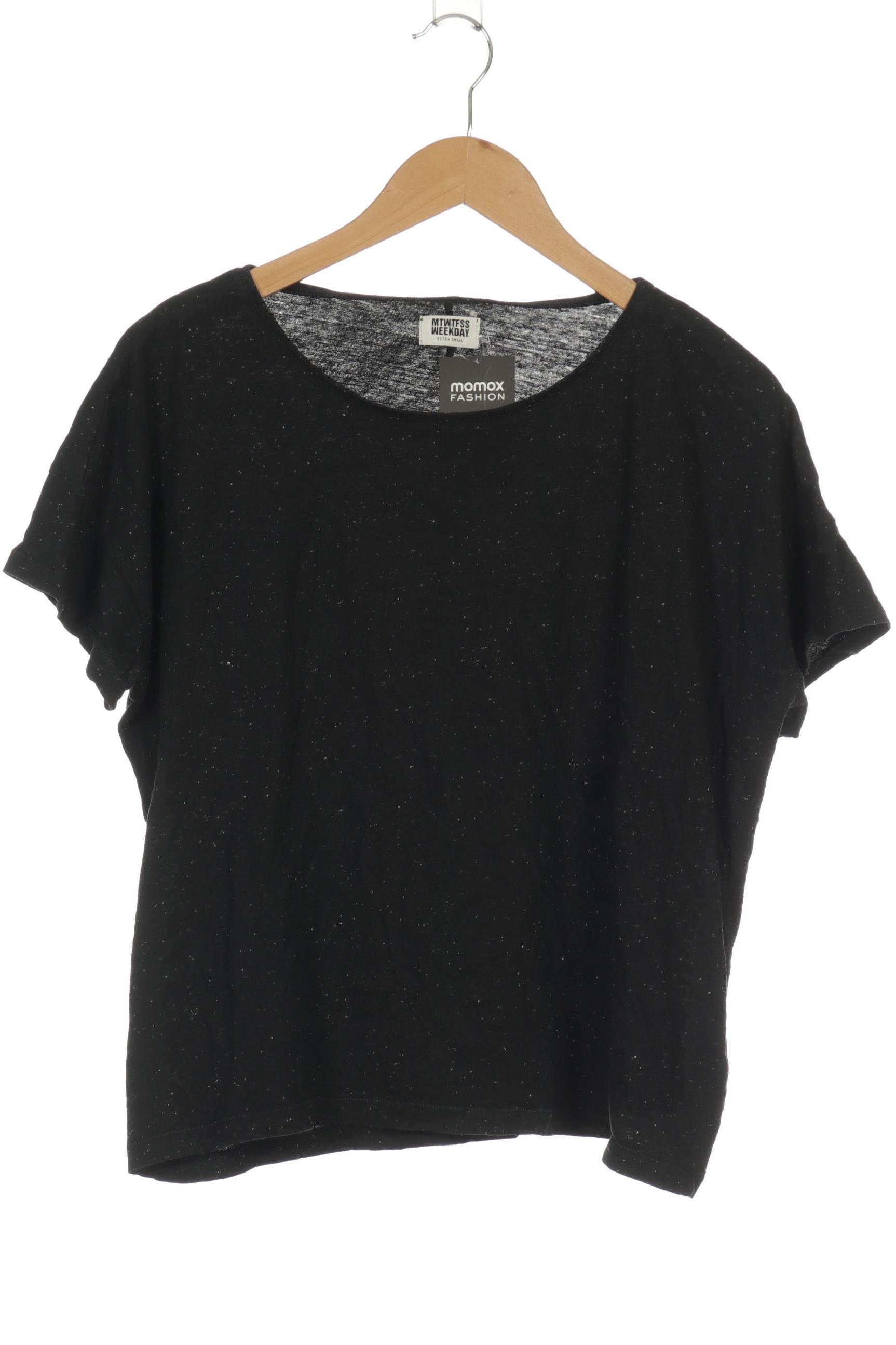 

Mtwtfss by Weekday Damen T-Shirt, schwarz, Gr. 34