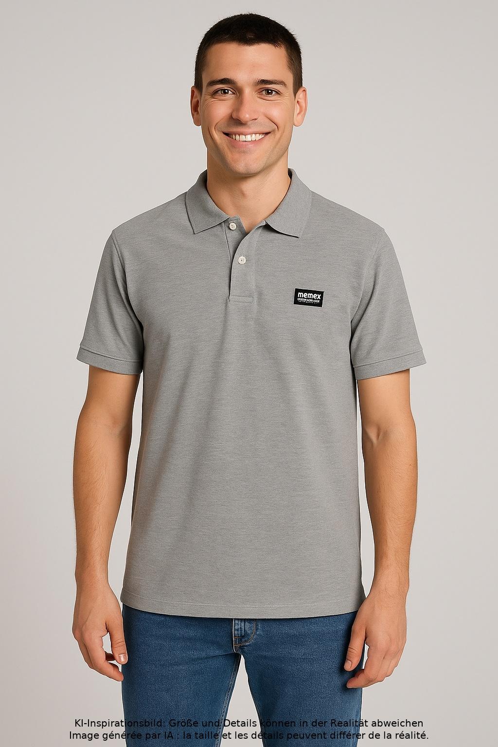 Thumbnail - Muji Herren Poloshirt, grau, Gr. 46