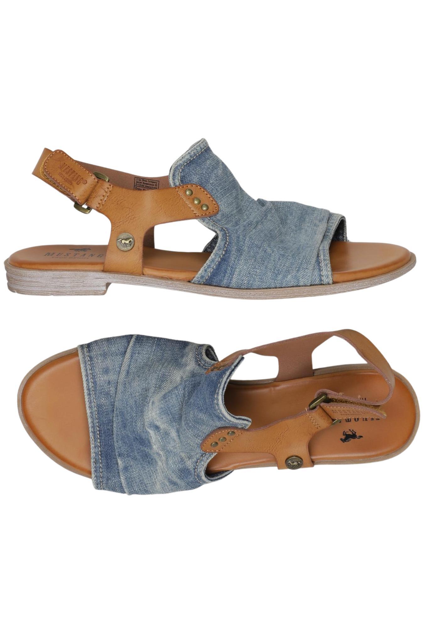 

Mustang Damen Sandale, blau, Gr. 40