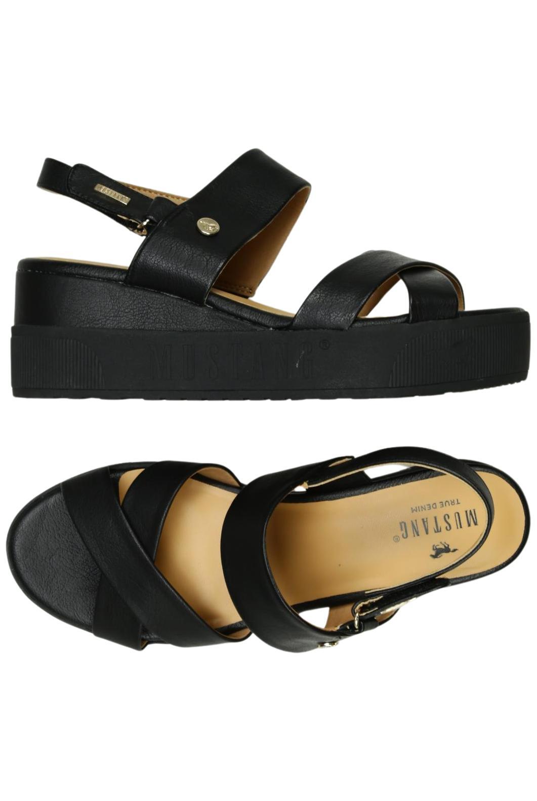 

Mustang Damen Sandale, schwarz, Gr. 41