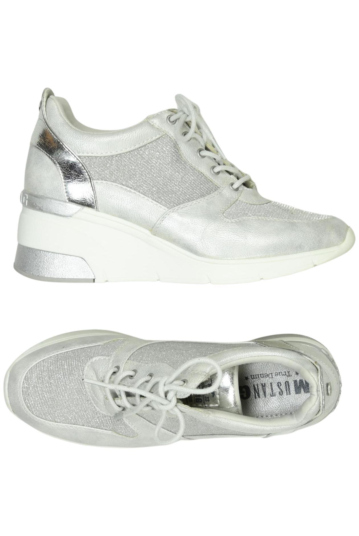 

Mustang Damen Sneakers, silber, Gr. 38