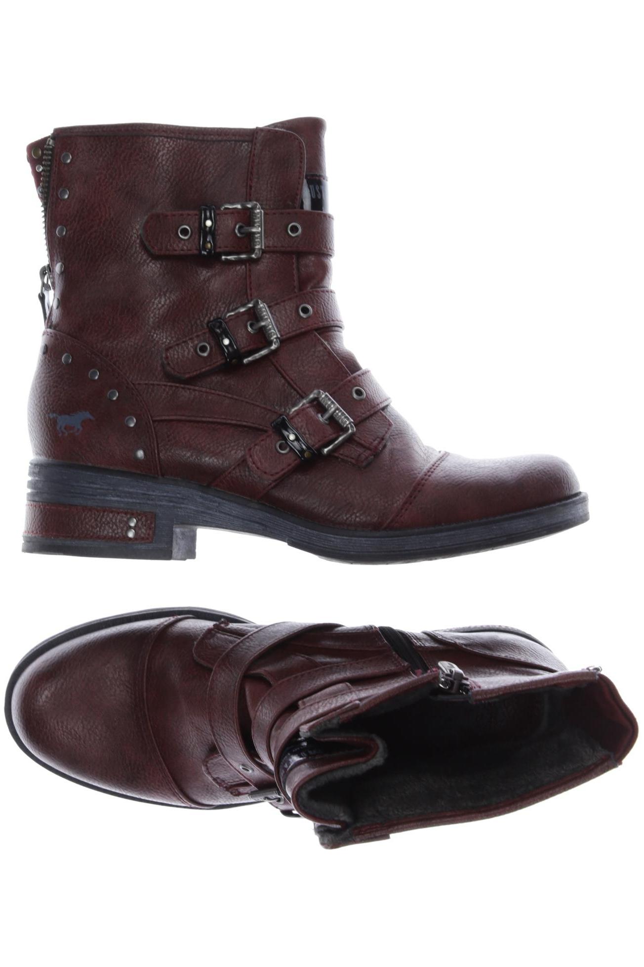 

Mustang Damen Stiefelette, bordeaux, Gr. 38