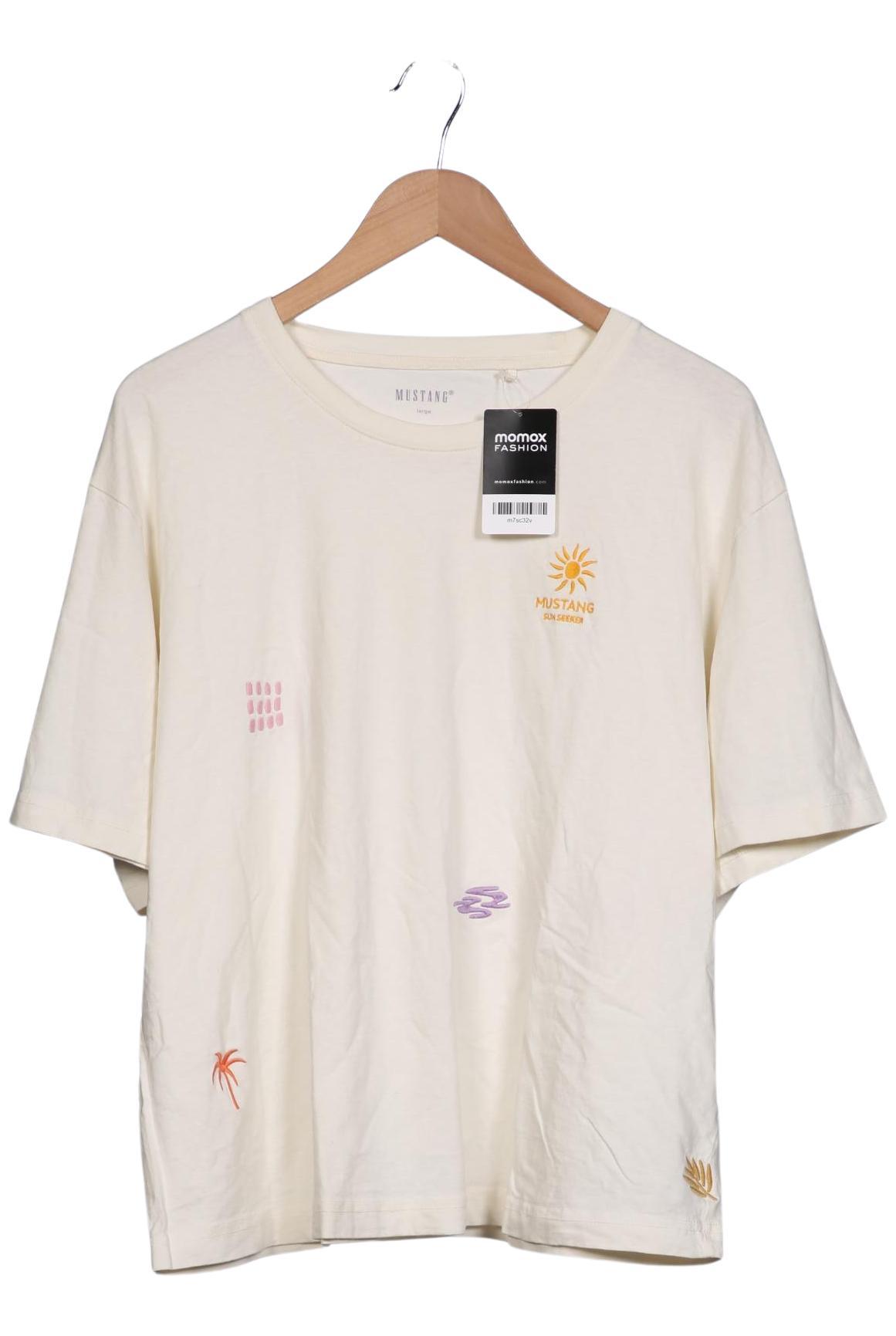 

Mustang Damen T-Shirt, cremeweiß, Gr. 42