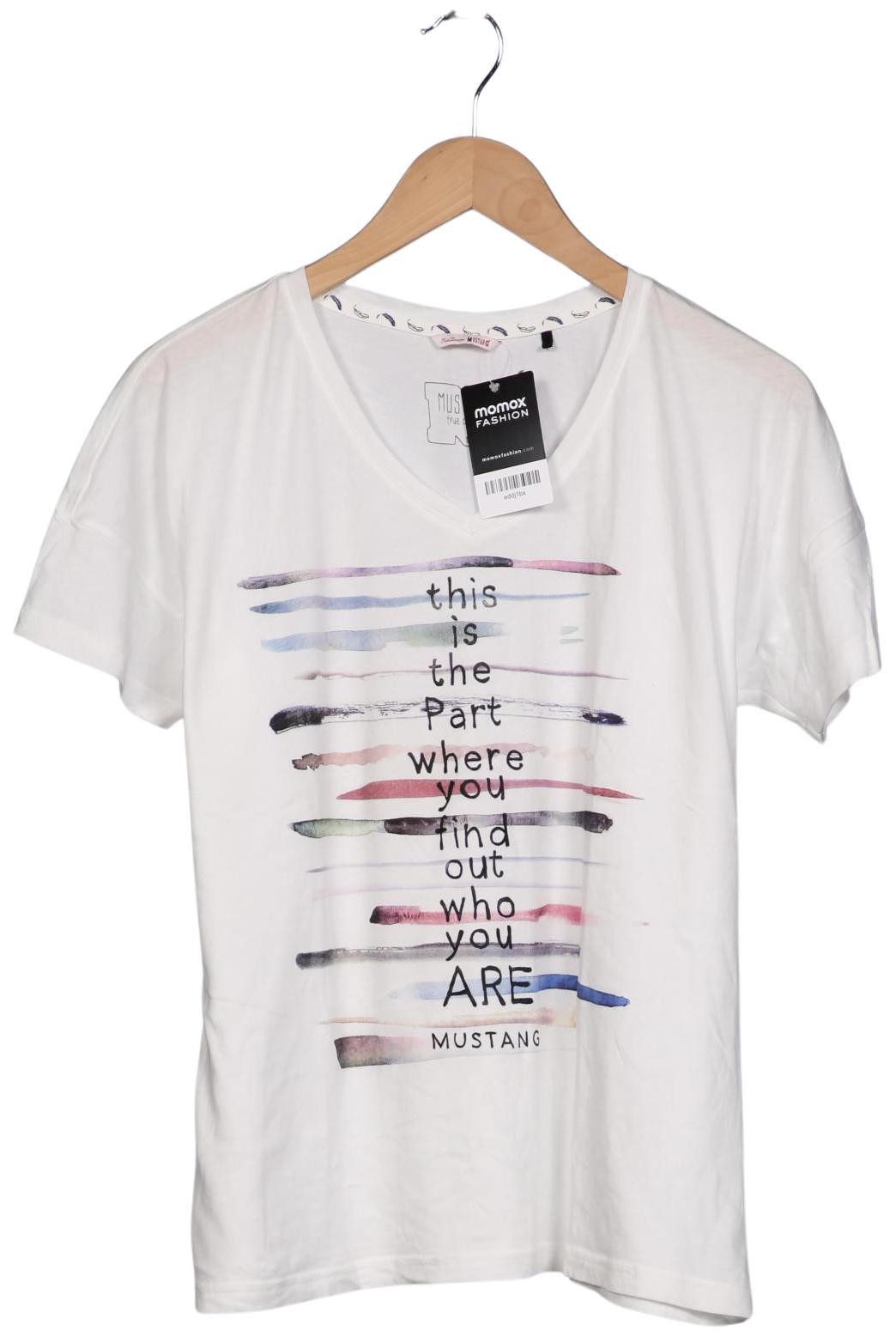 

Mustang Damen T-Shirt, weiß, Gr. 36