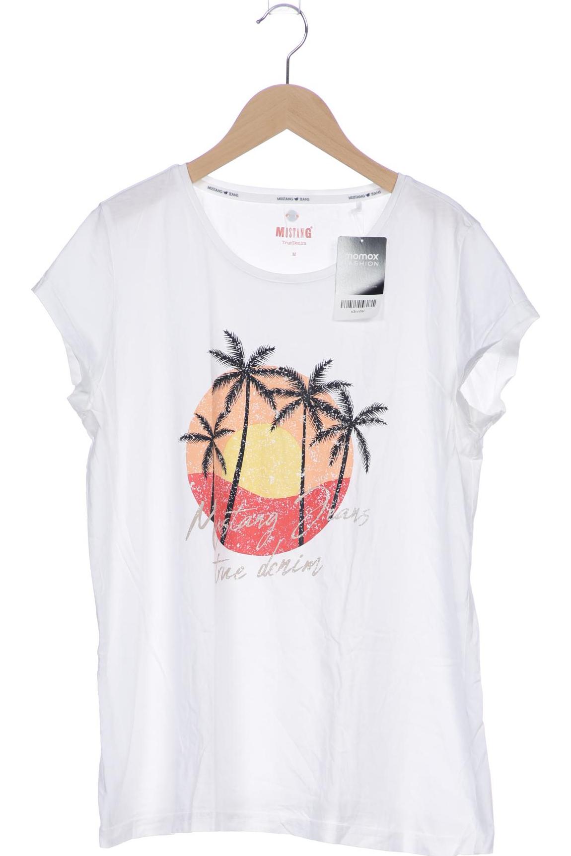

Mustang Damen T-Shirt, weiß, Gr. 38