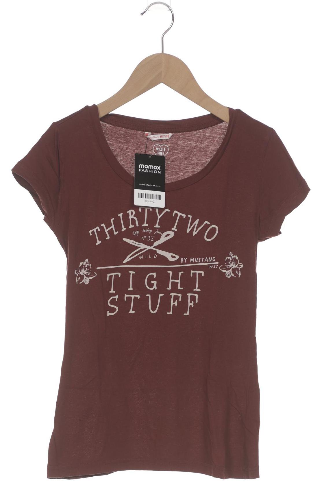 

Mustang Damen T-Shirt, bordeaux, Gr. 34