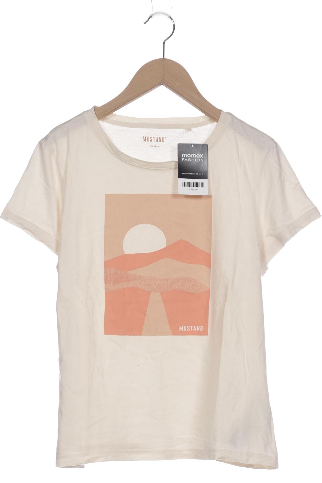 

Mustang Damen T-Shirt, cremeweiß, Gr. 38