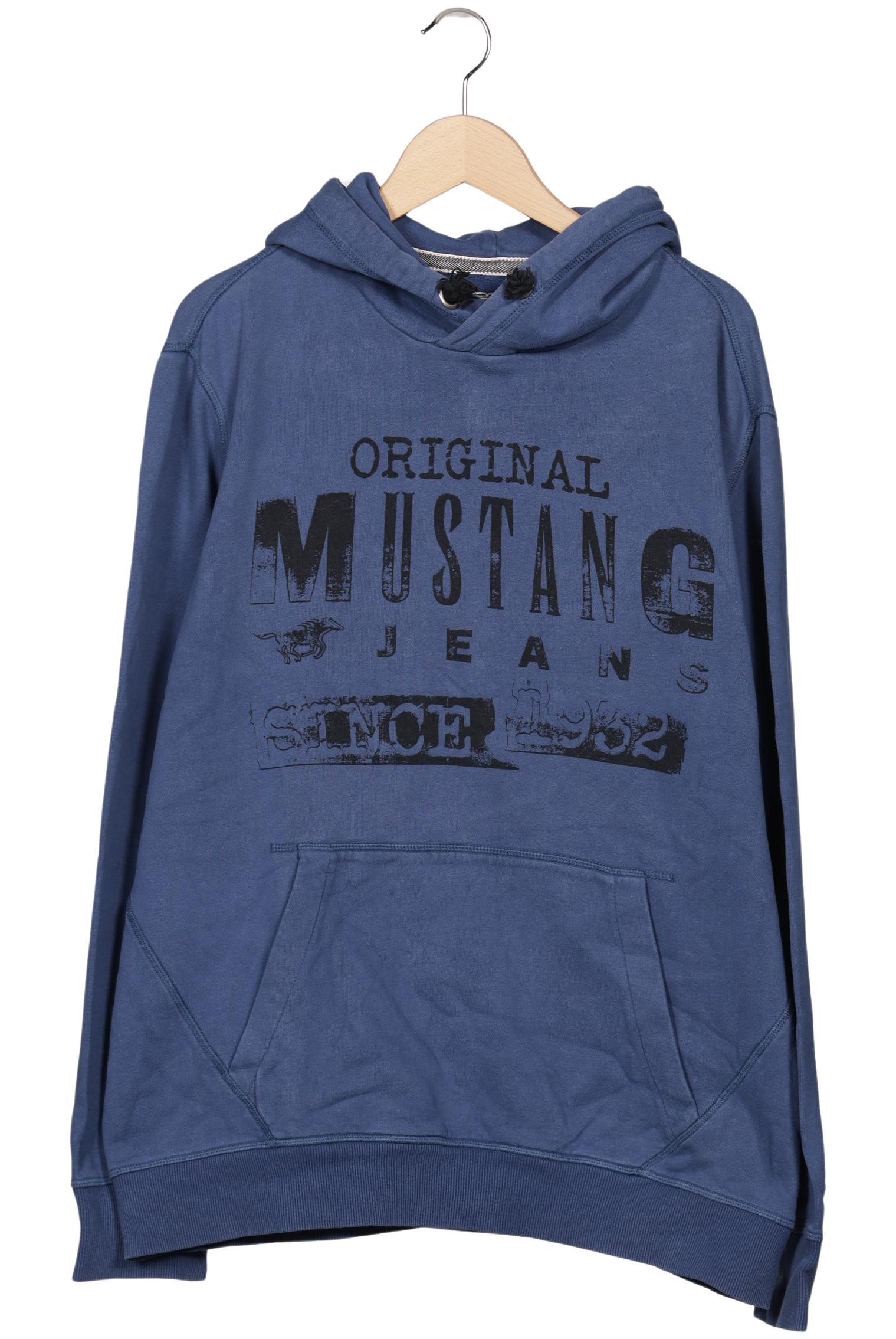 Thumbnail - Mustang Herren Kapuzenpullover, blau, Gr. 54