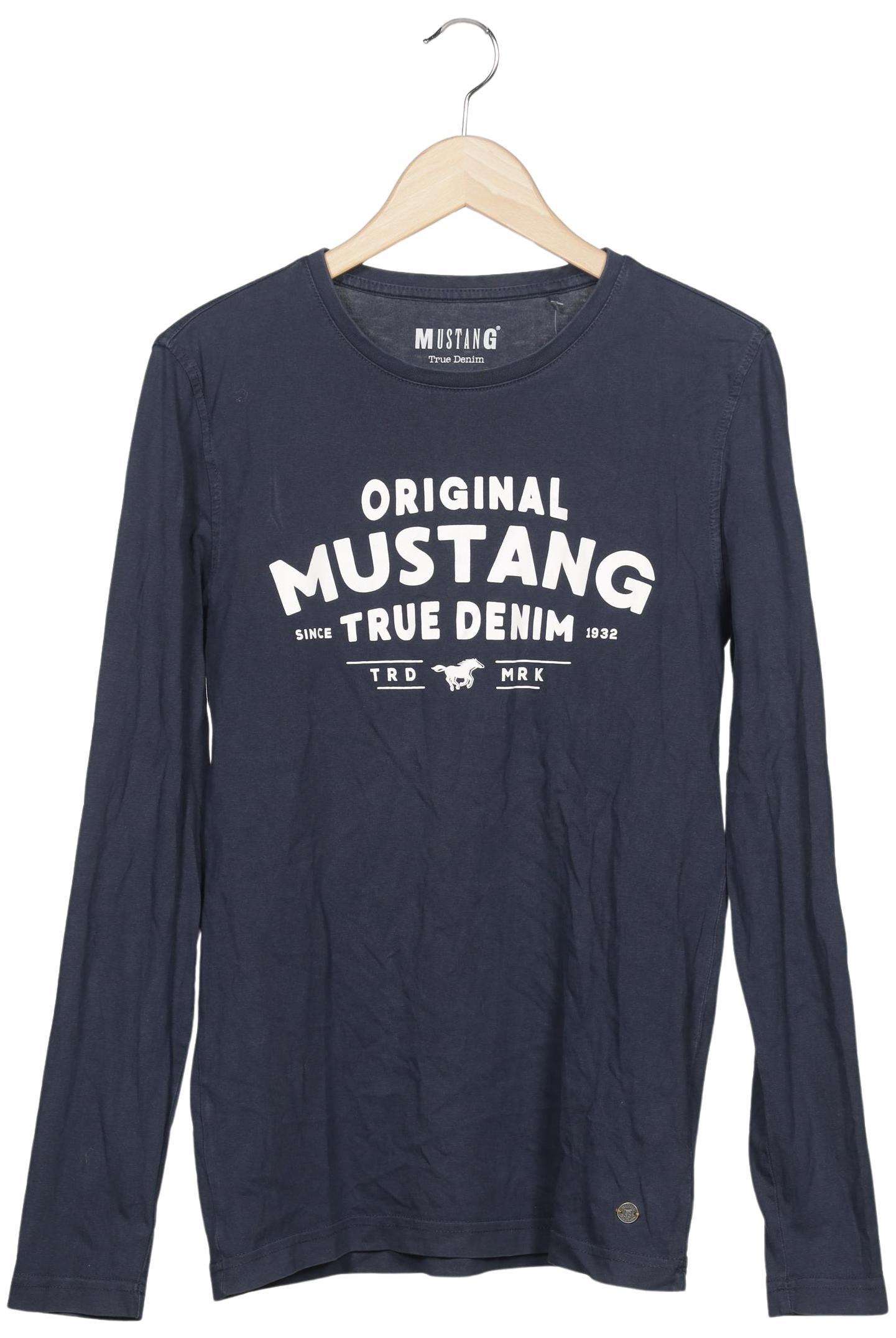 Thumbnail - Mustang Herren Langarmshirt, marineblau, Gr. 48