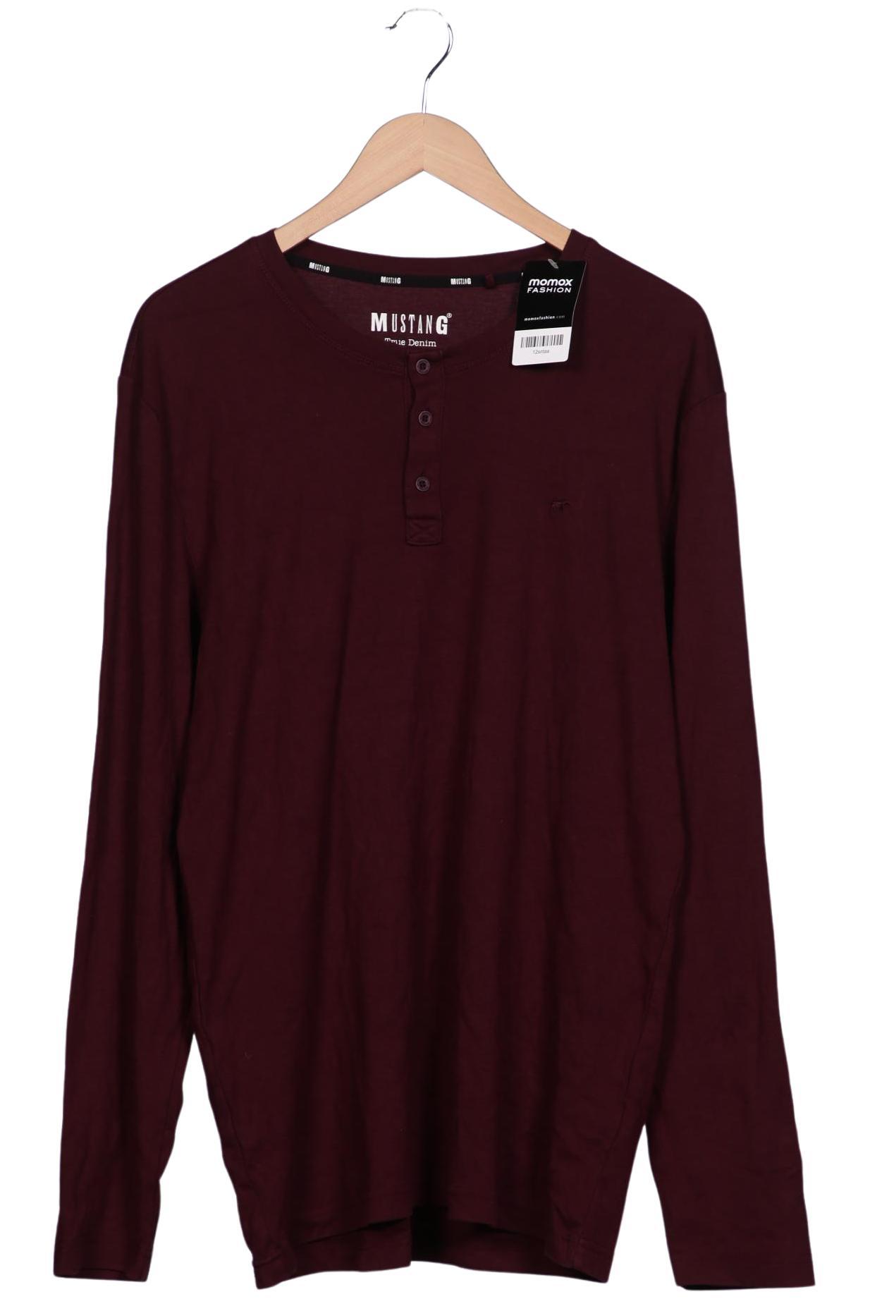 Thumbnail - Mustang Herren Langarmshirt, bordeaux, Gr. 56