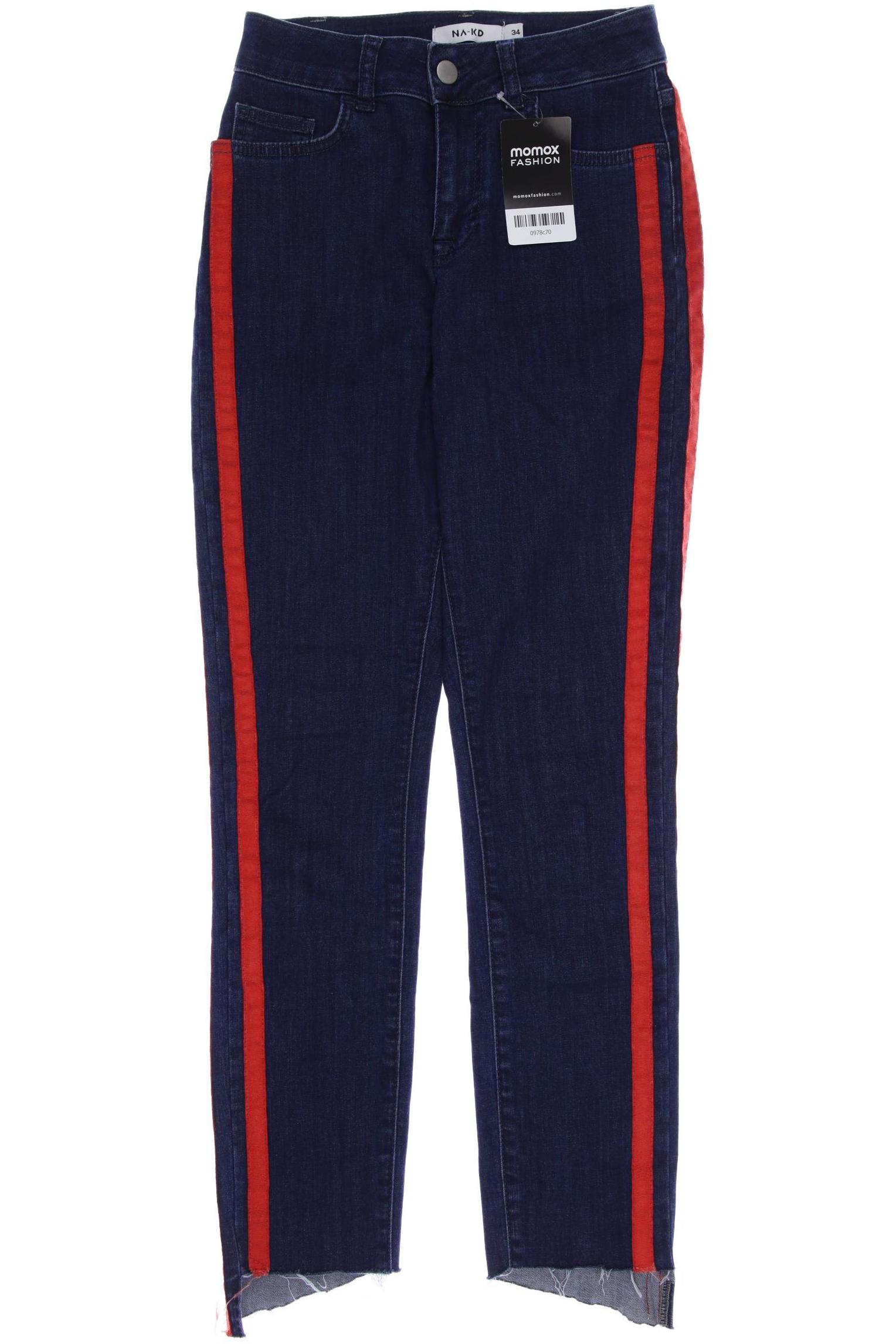 

NA-KD Damen Jeans, marineblau