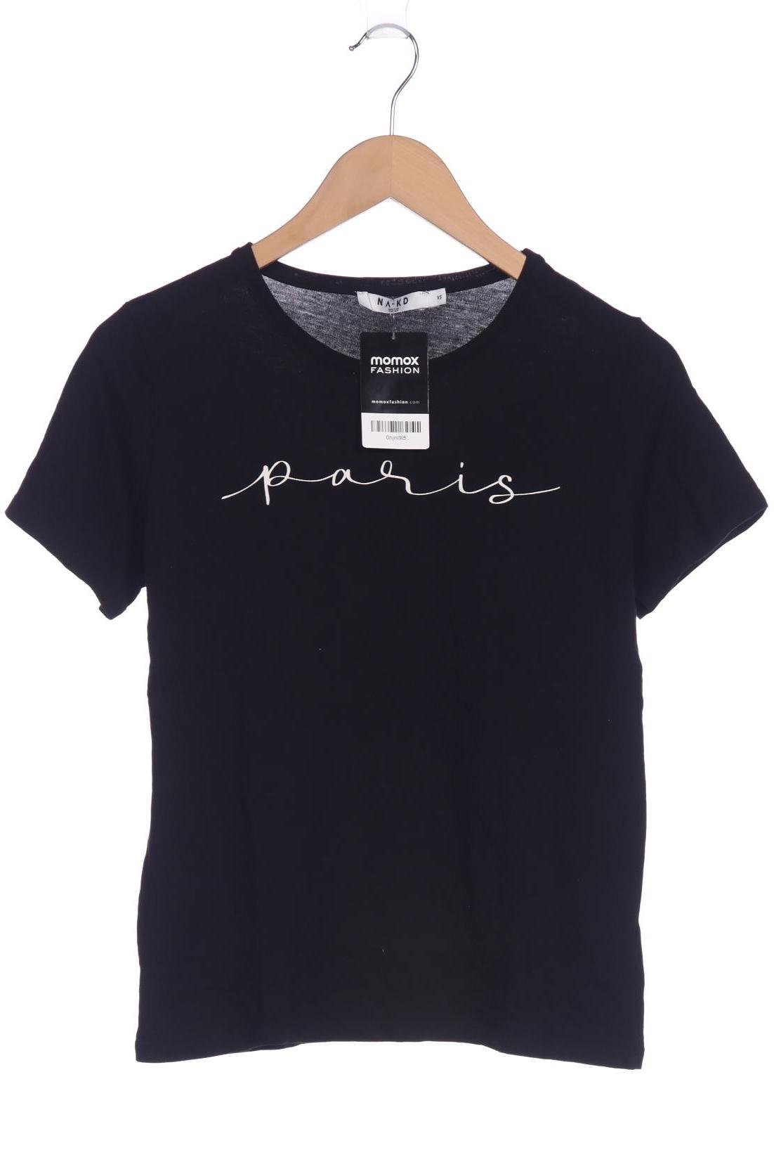 

Na-Kd Damen T-Shirt, schwarz, Gr. 34