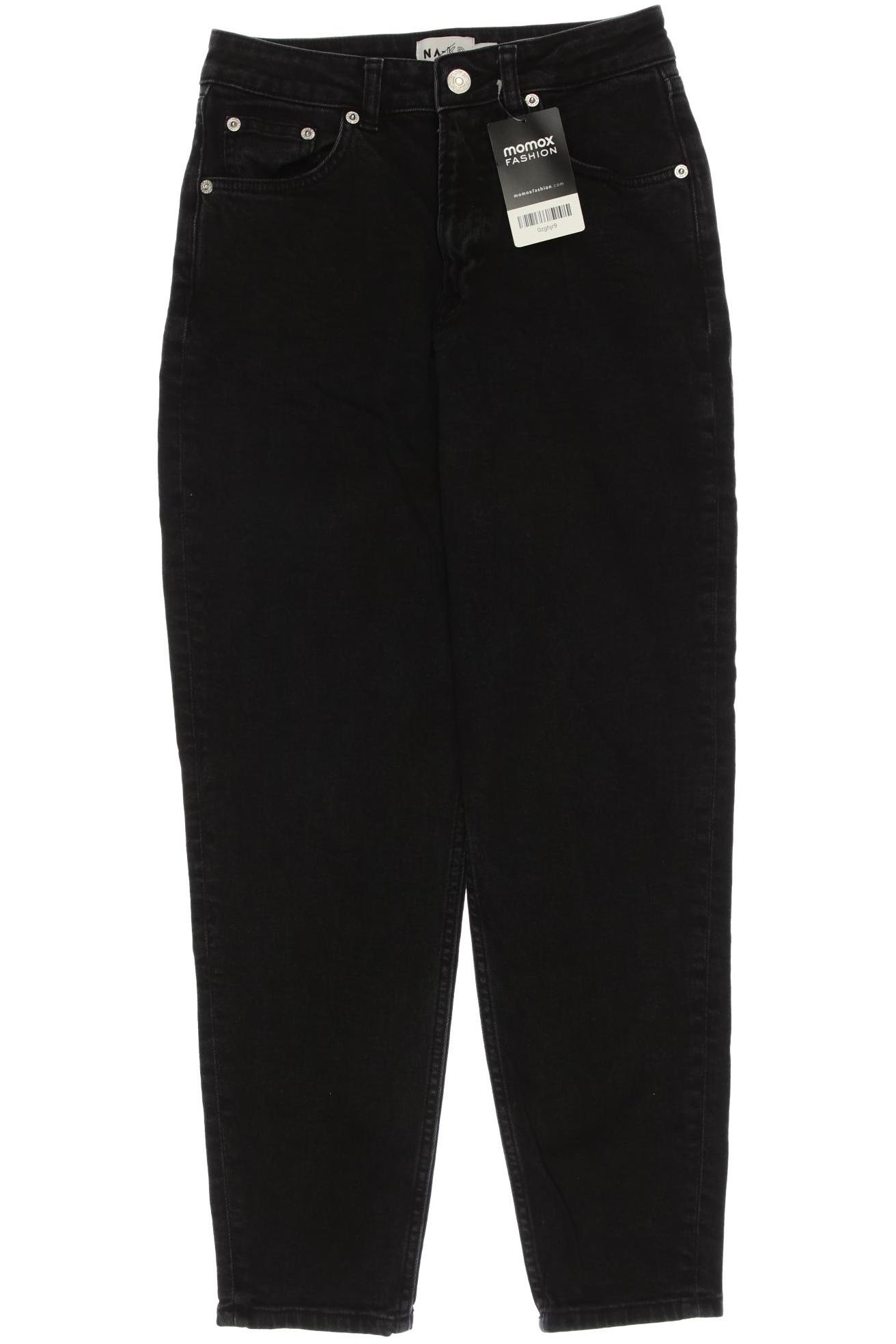 

NA-KD Damen Jeans, schwarz