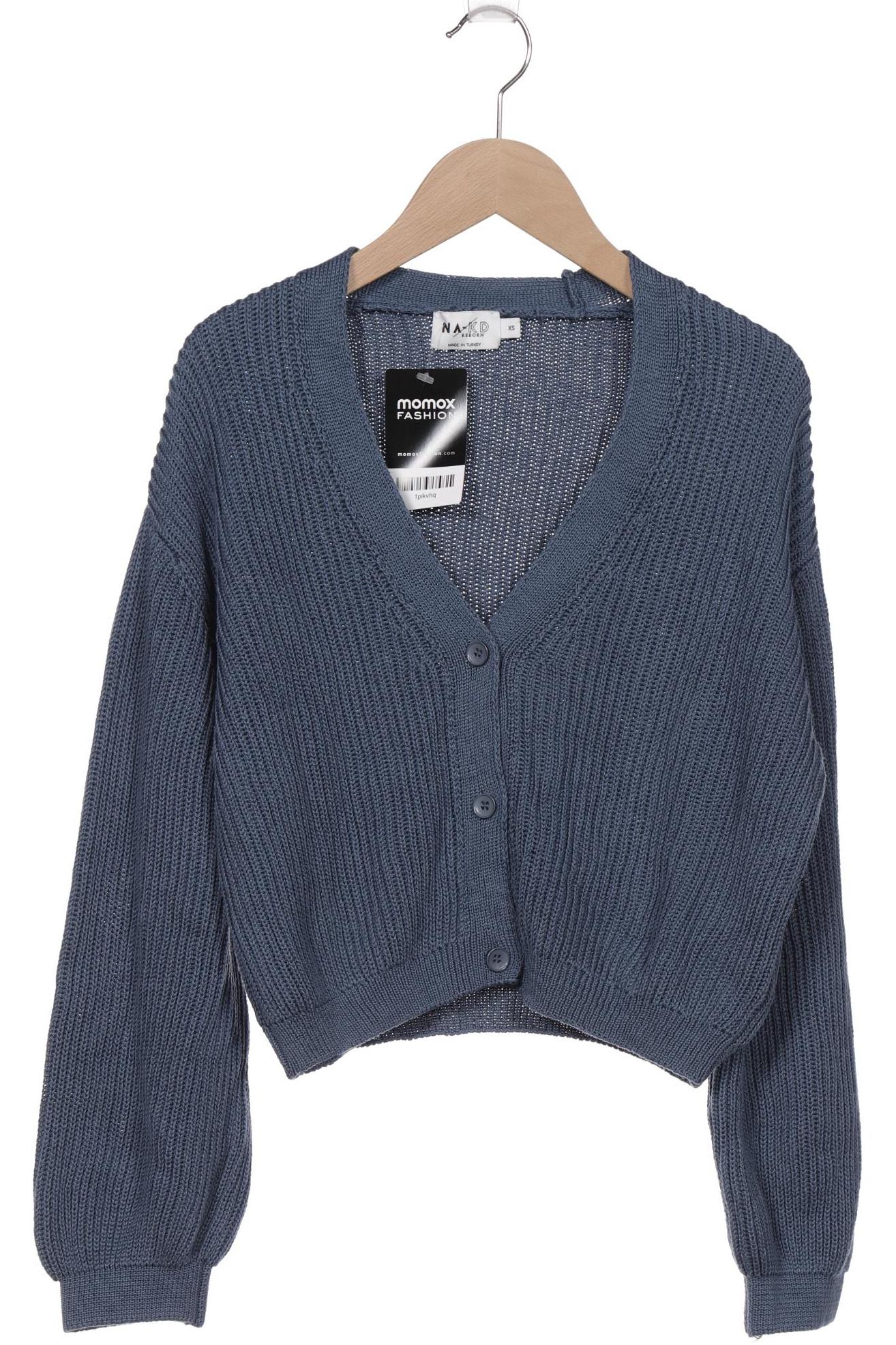

NA-KD Damen Strickjacke, blau