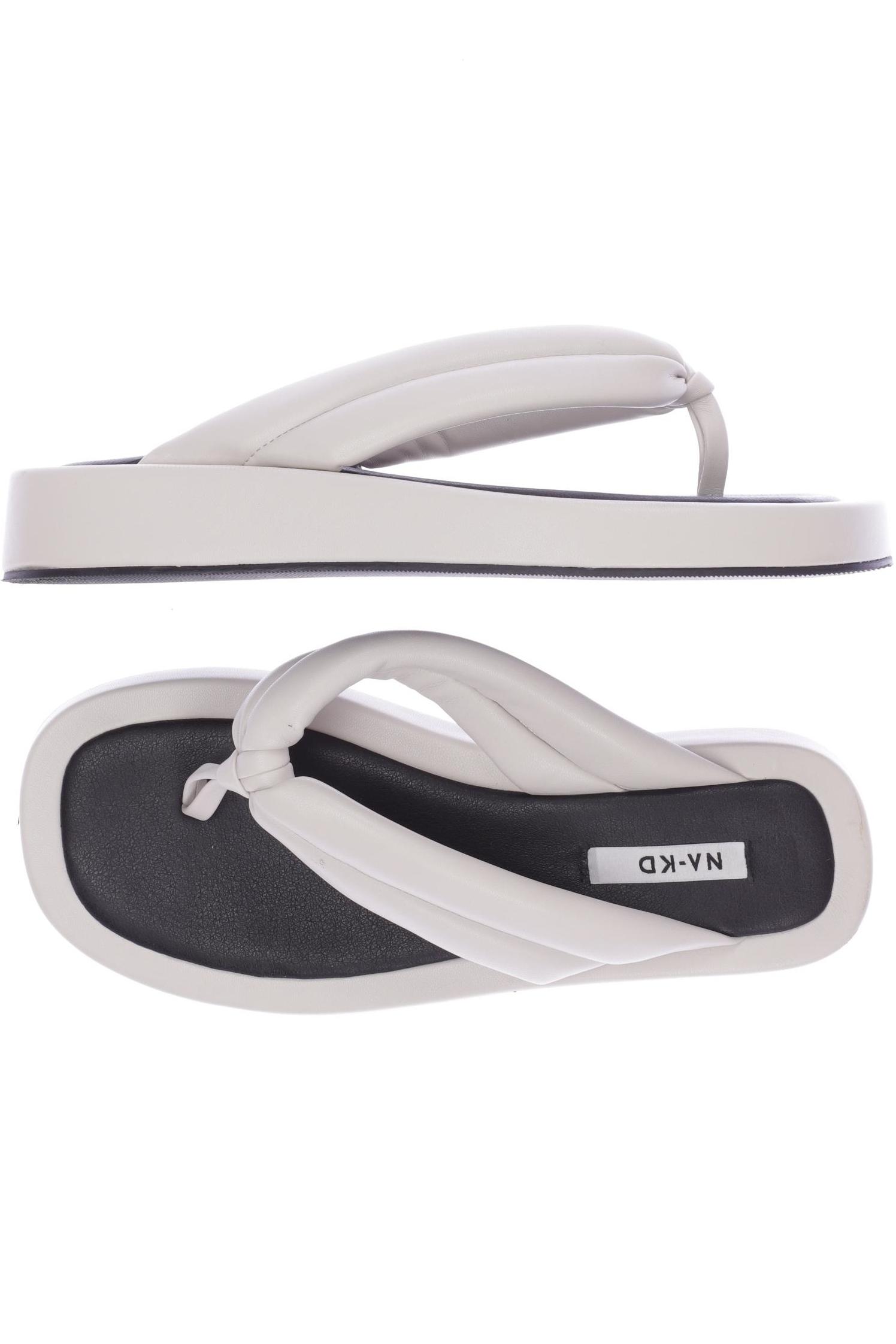 

NA-KD Damen Sandale, cremeweiß