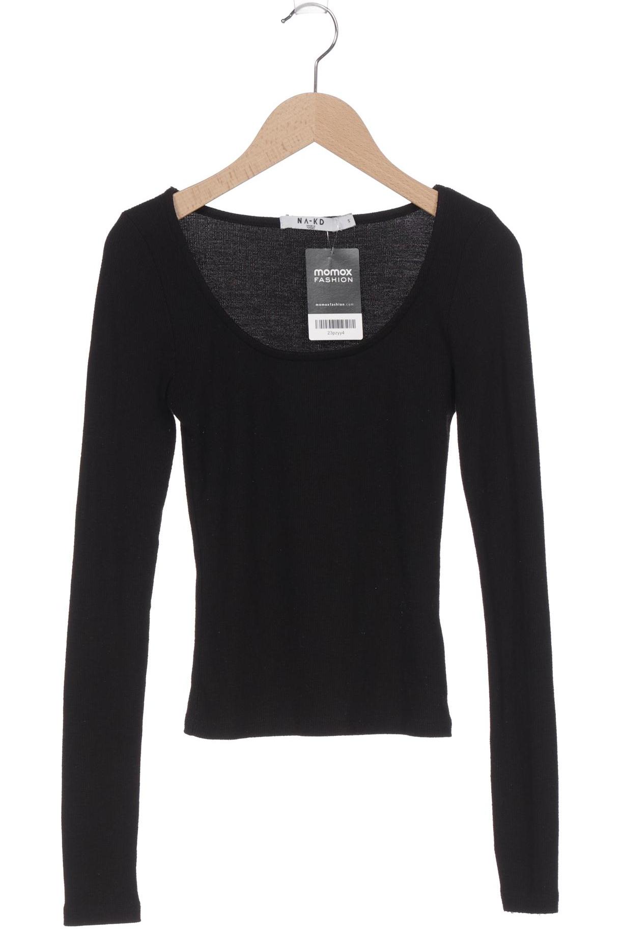 

NA-KD Damen Langarmshirt, schwarz