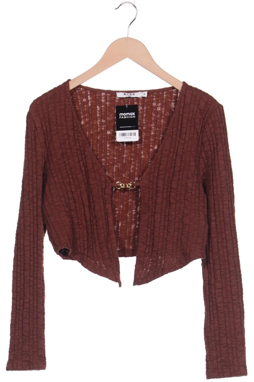 

NA-KD Damen Strickjacke, braun