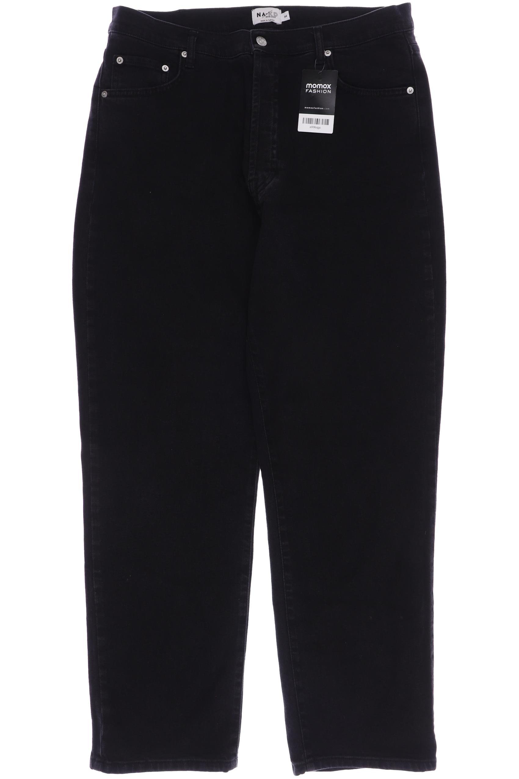 

NA-KD Damen Jeans, schwarz