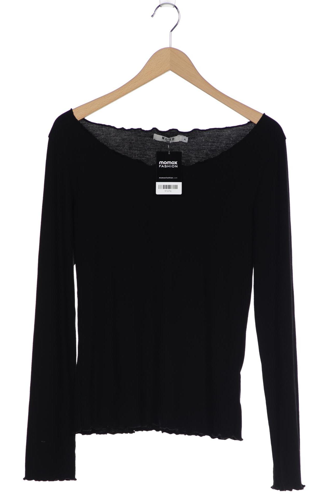 

NA-KD Damen Langarmshirt, schwarz