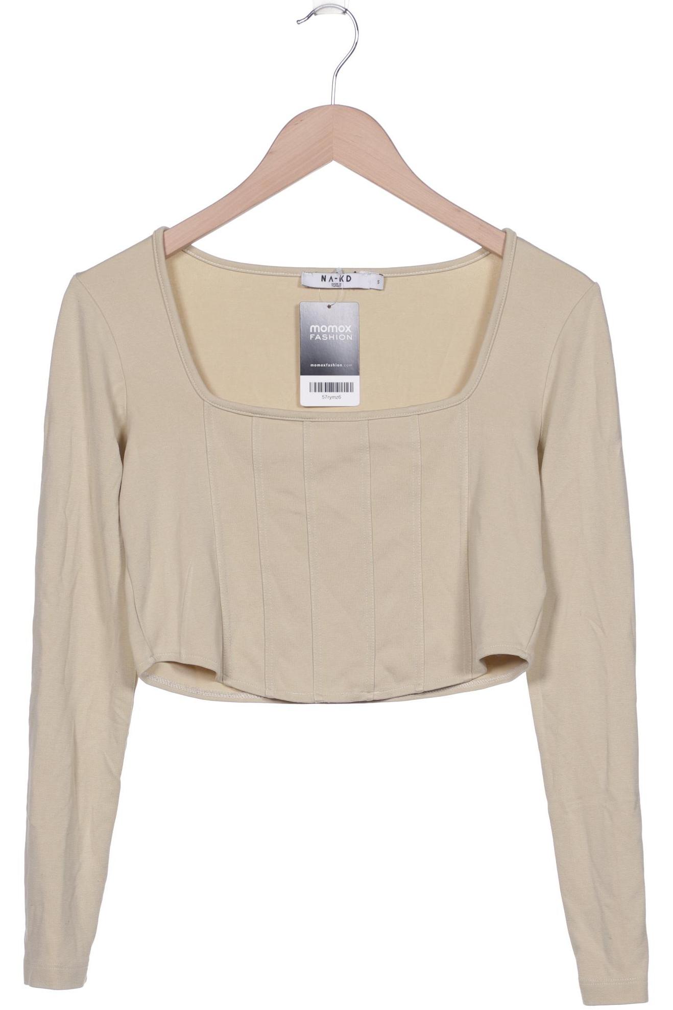 

NA-KD Damen Langarmshirt, beige