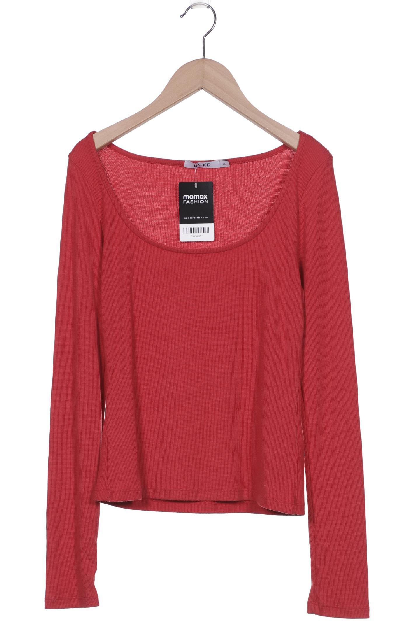 

NA-KD Damen Langarmshirt, rot