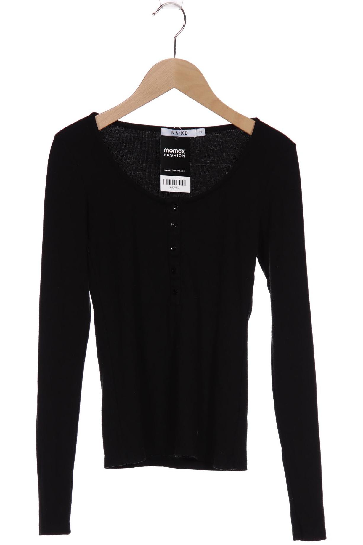 

NA-KD Damen Langarmshirt, schwarz