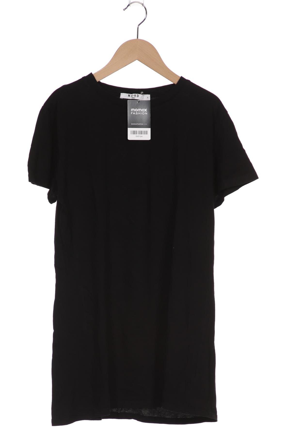 

NA-KD Damen T-Shirt, schwarz