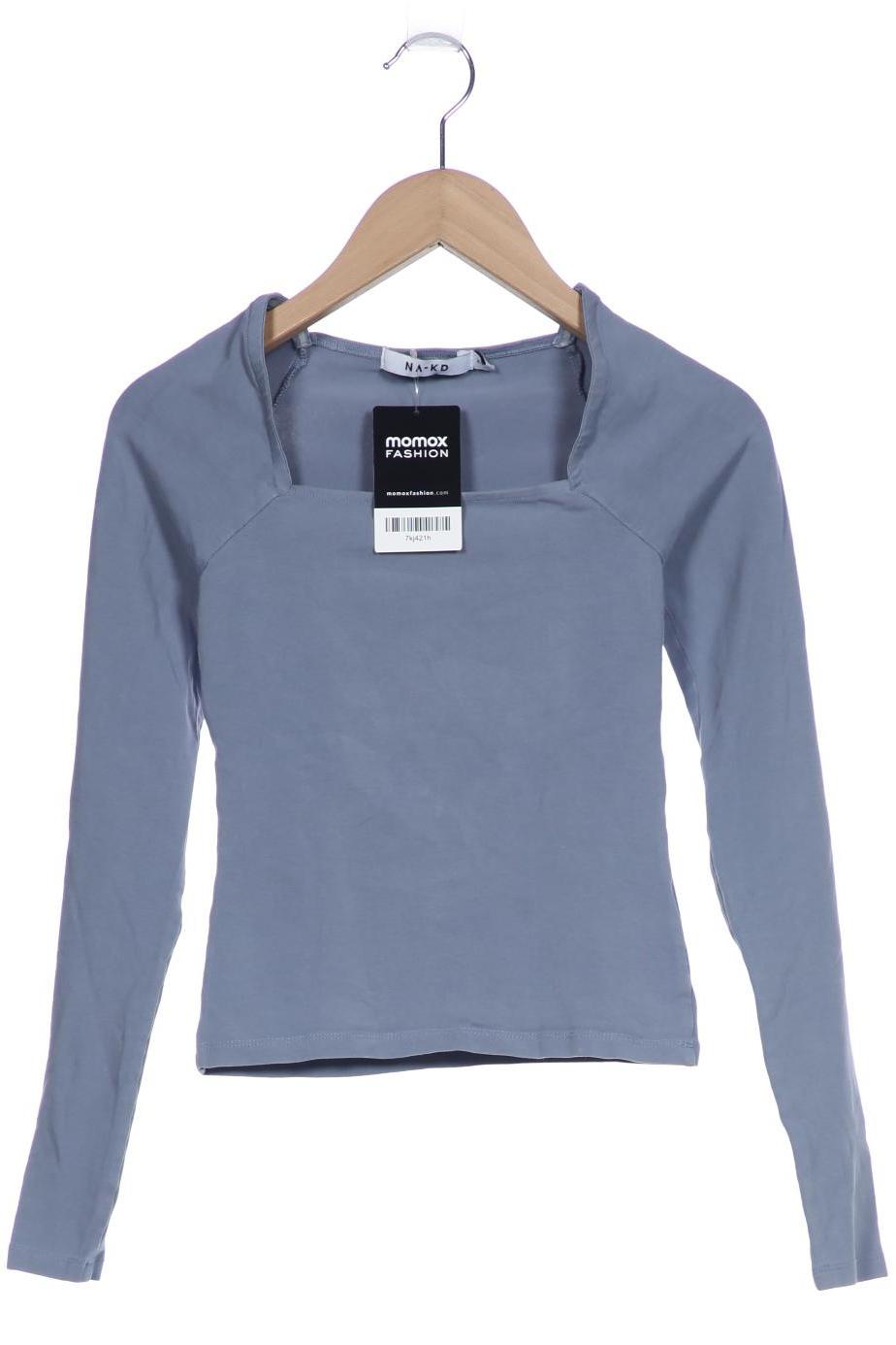 

NA-KD Damen Langarmshirt, blau