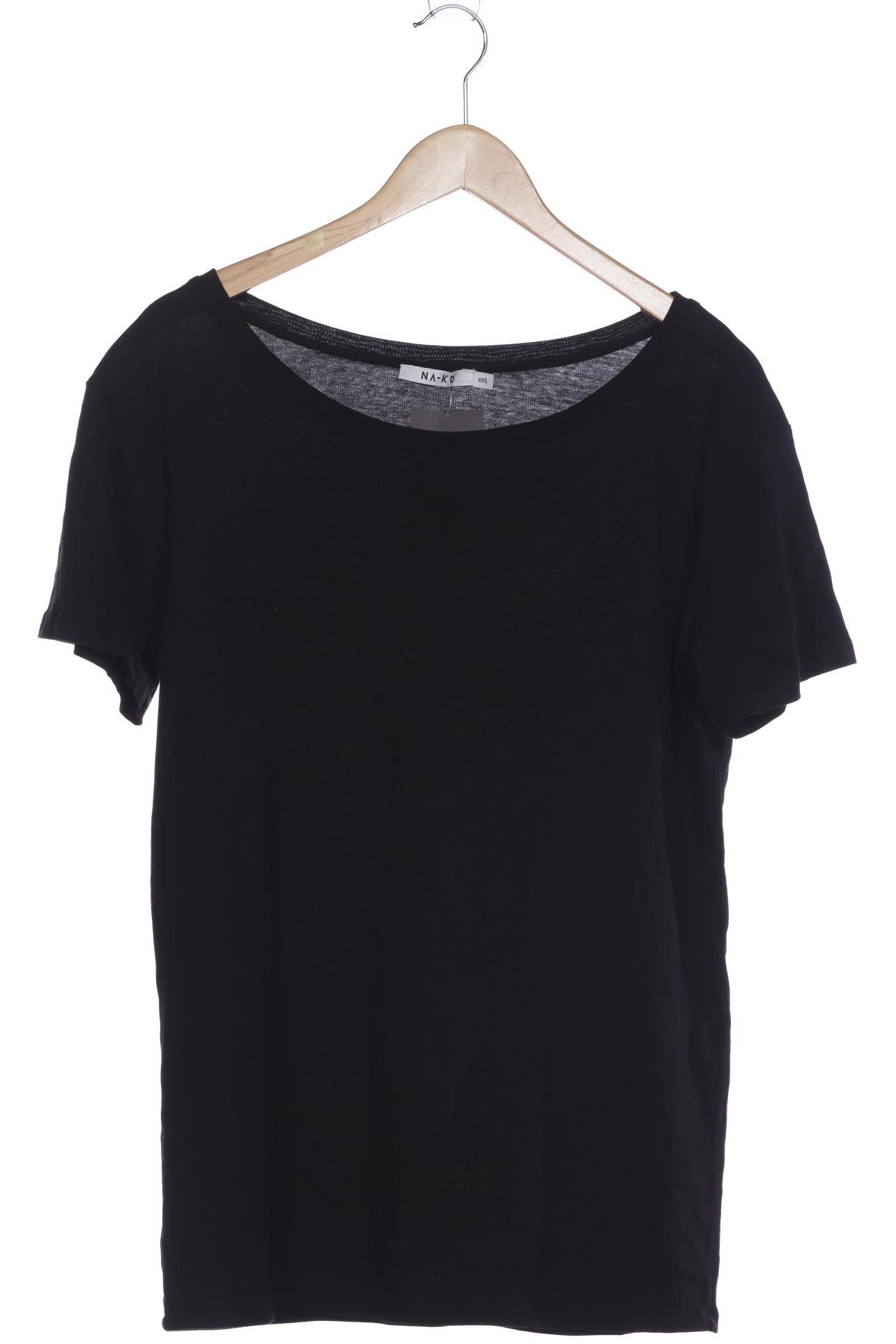 

NA-KD Damen T-Shirt, schwarz