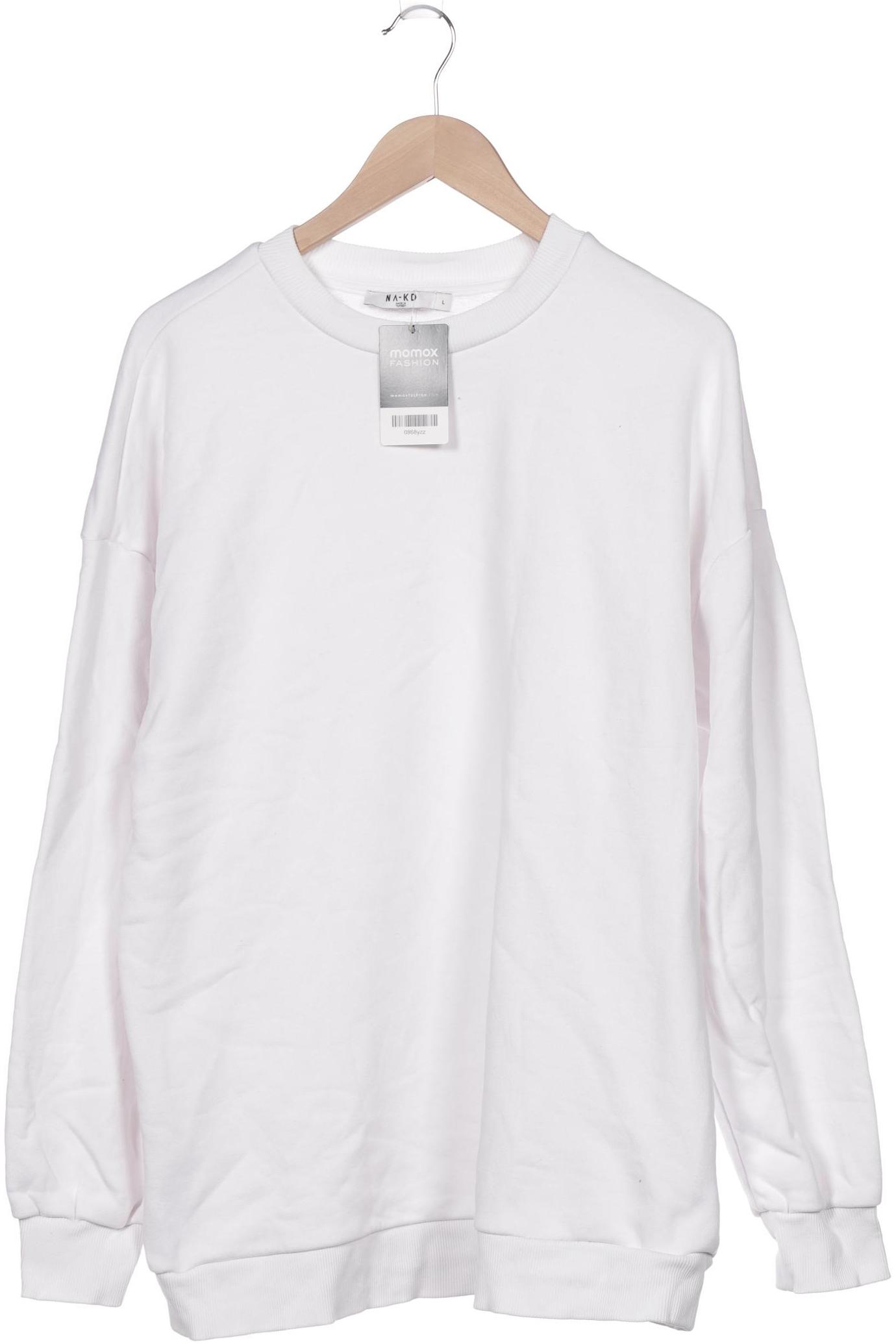 

NA-KD Damen Sweatshirt, weiß
