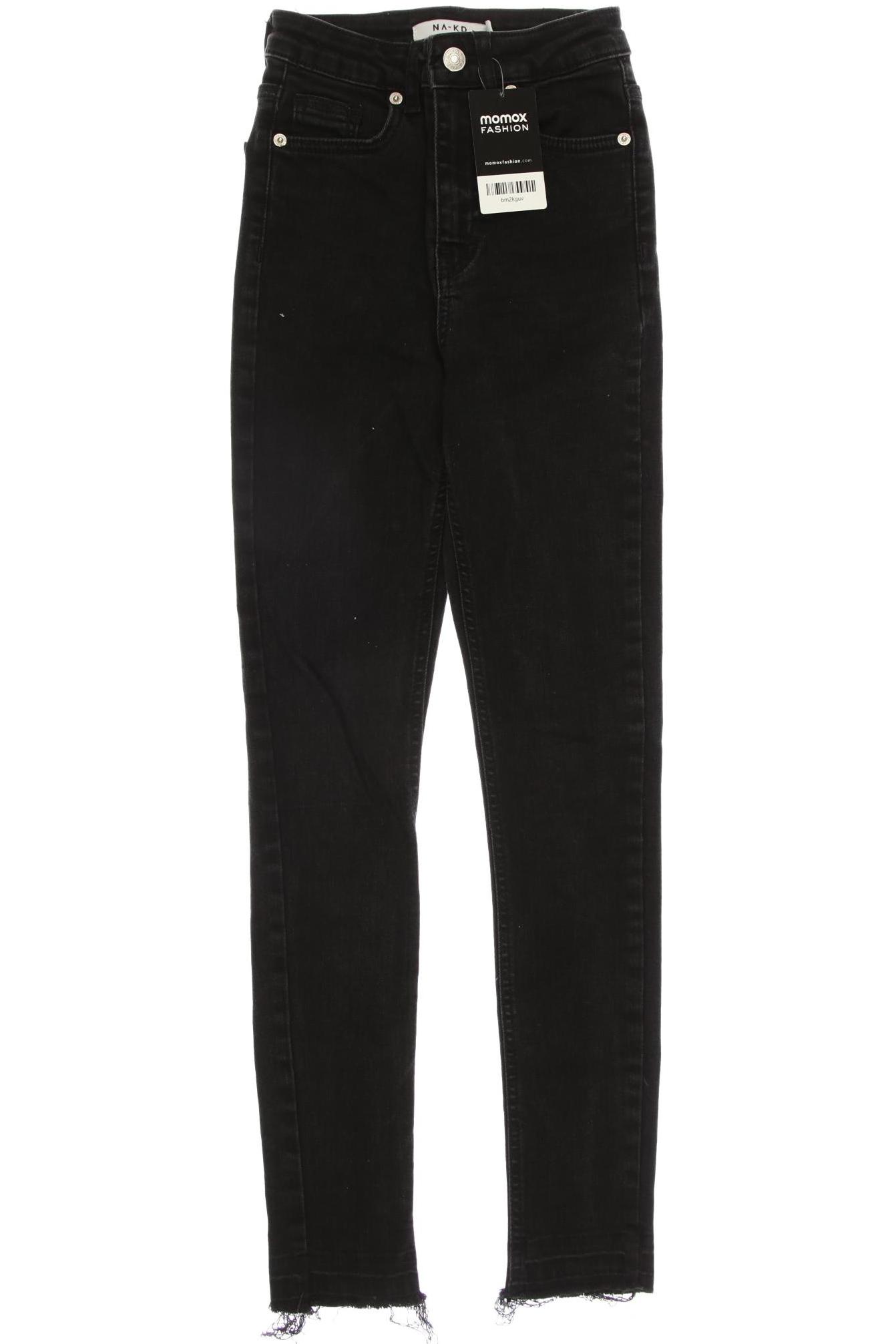 

NA-KD Damen Jeans, schwarz