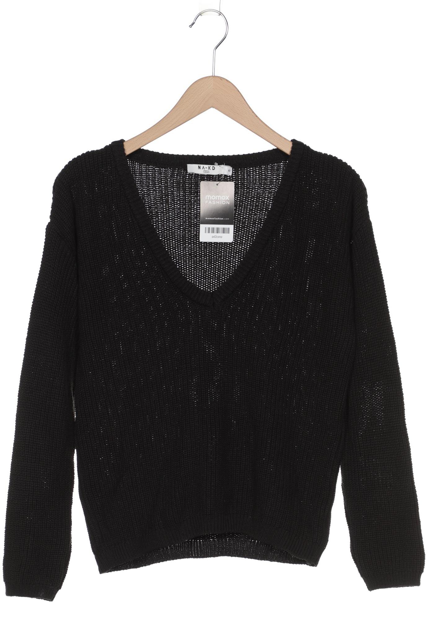 

NA-KD Damen Pullover, schwarz