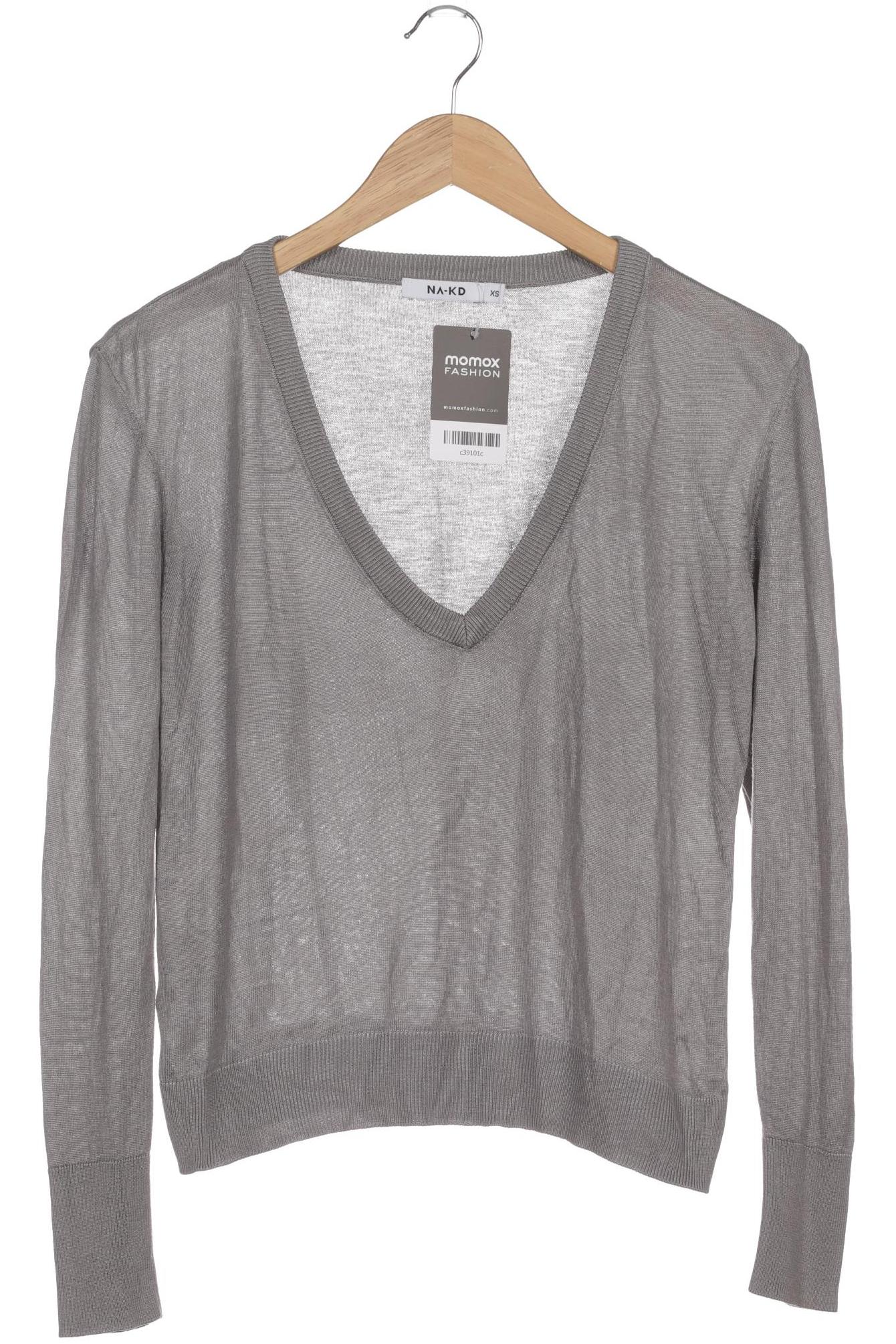 

NA-KD Damen Pullover, grau