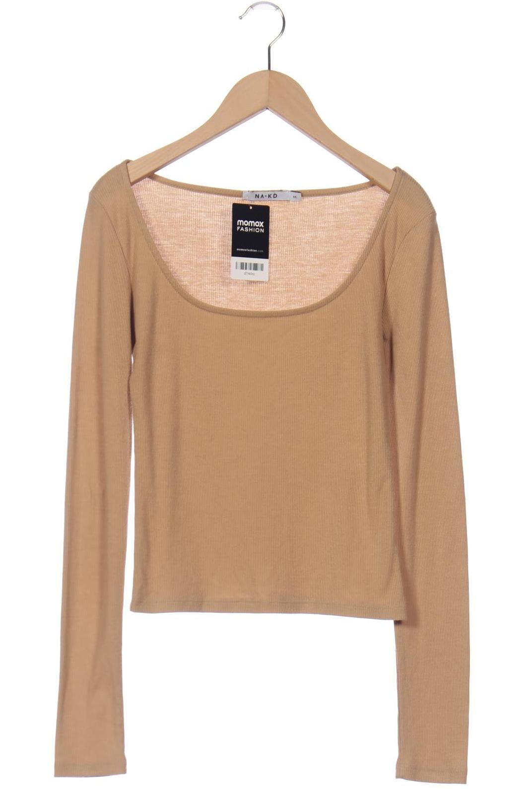 

NA-KD Damen Langarmshirt, beige