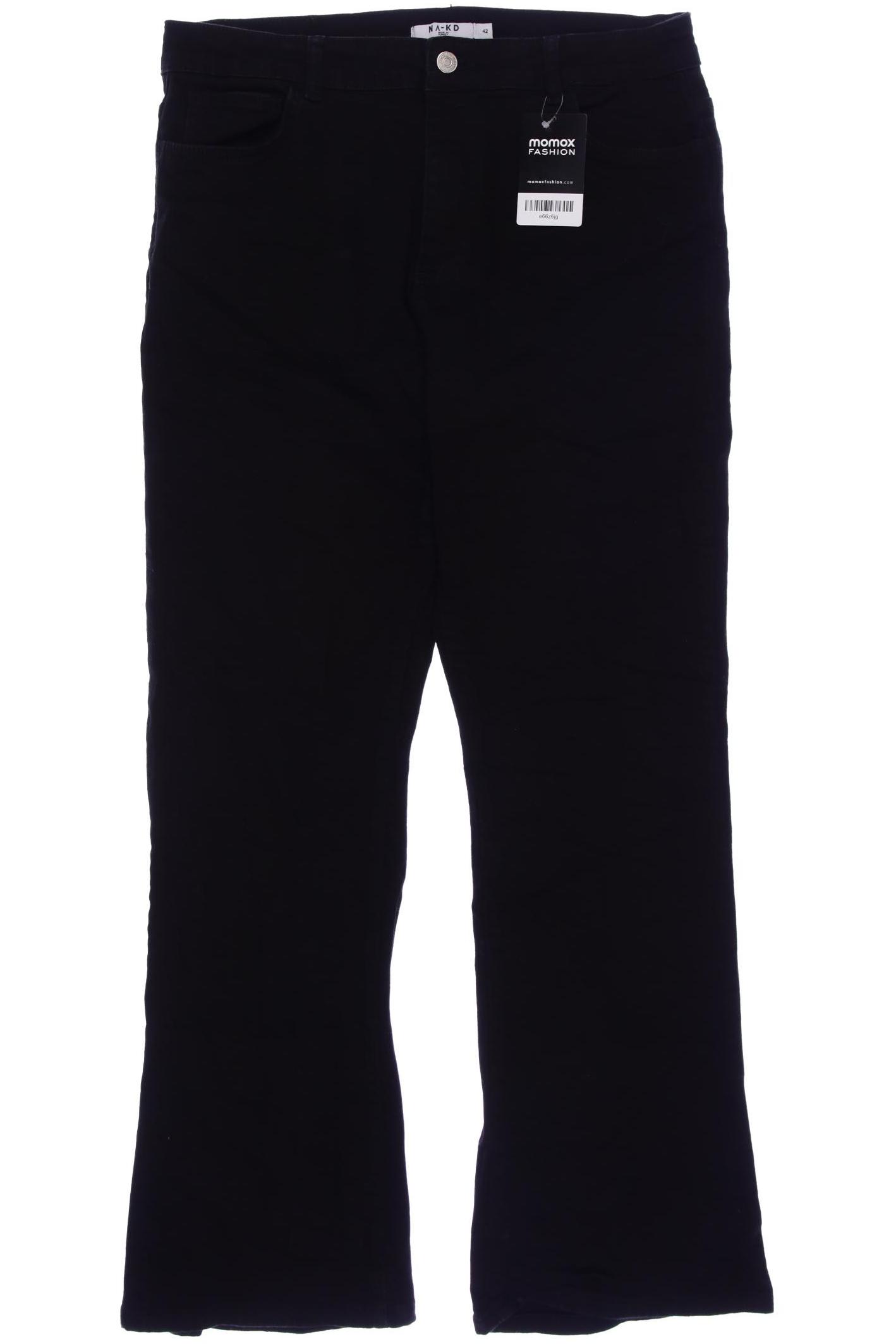 

NA-KD Damen Jeans, schwarz