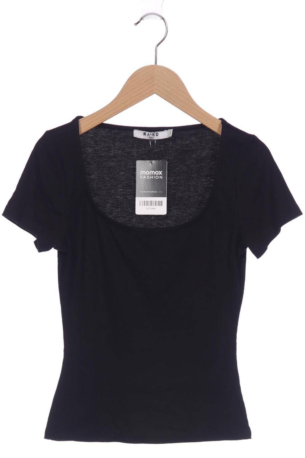 

Na-Kd Damen T-Shirt, schwarz, Gr. 36