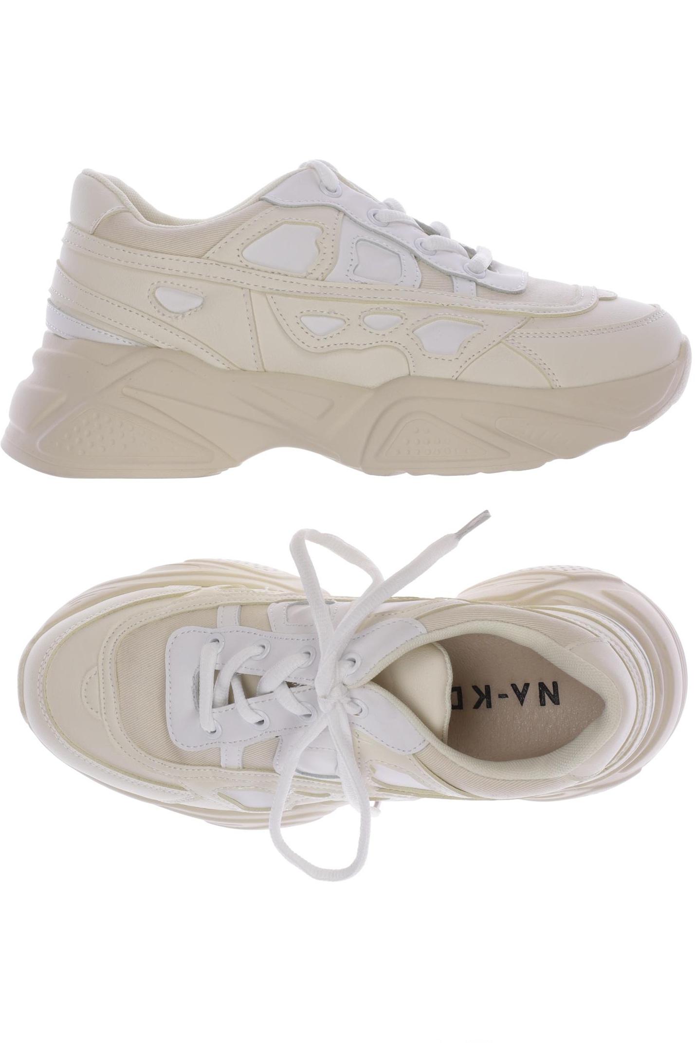 

NA-KD Damen Sneakers, cremeweiß