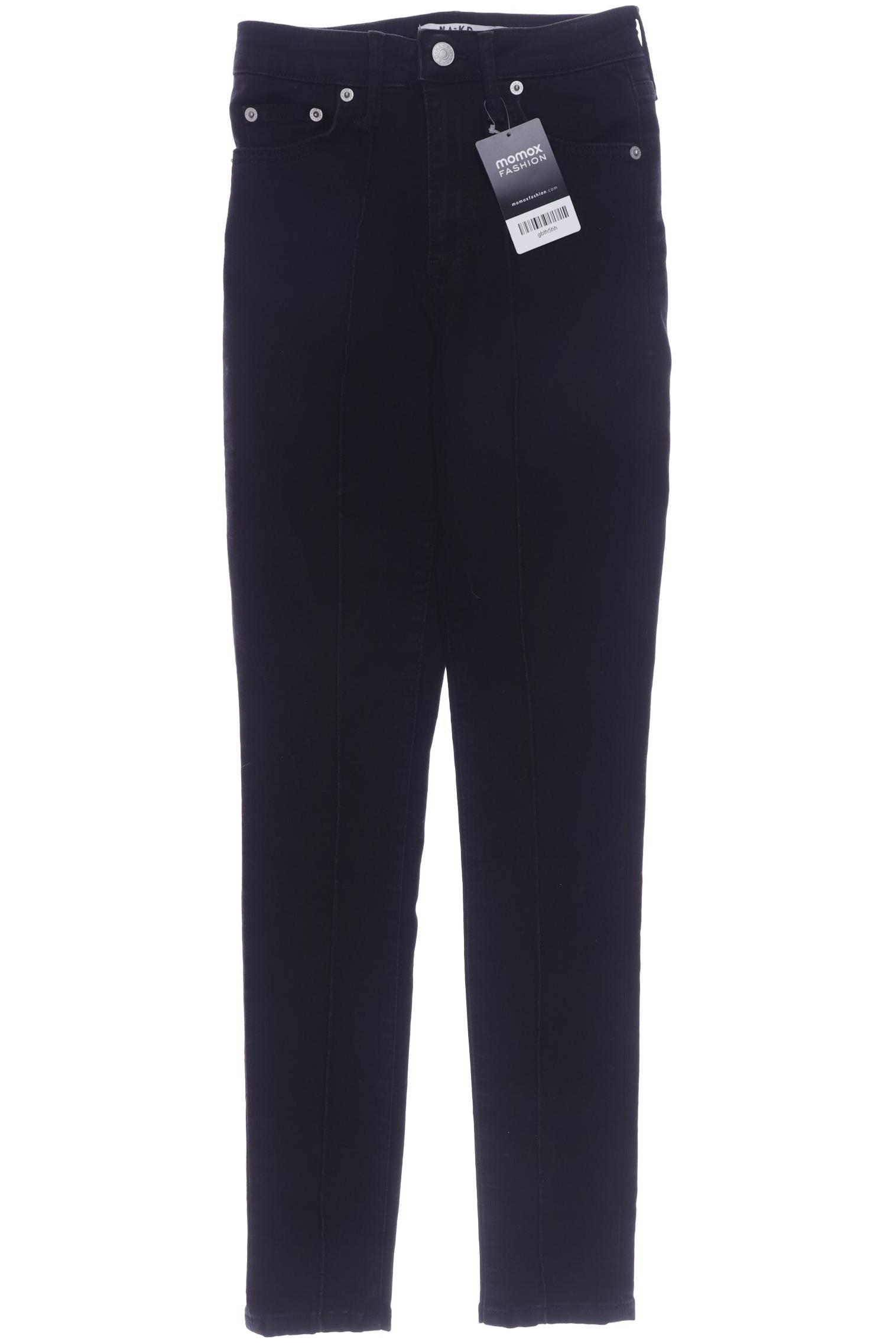 

NA-KD Damen Jeans, schwarz