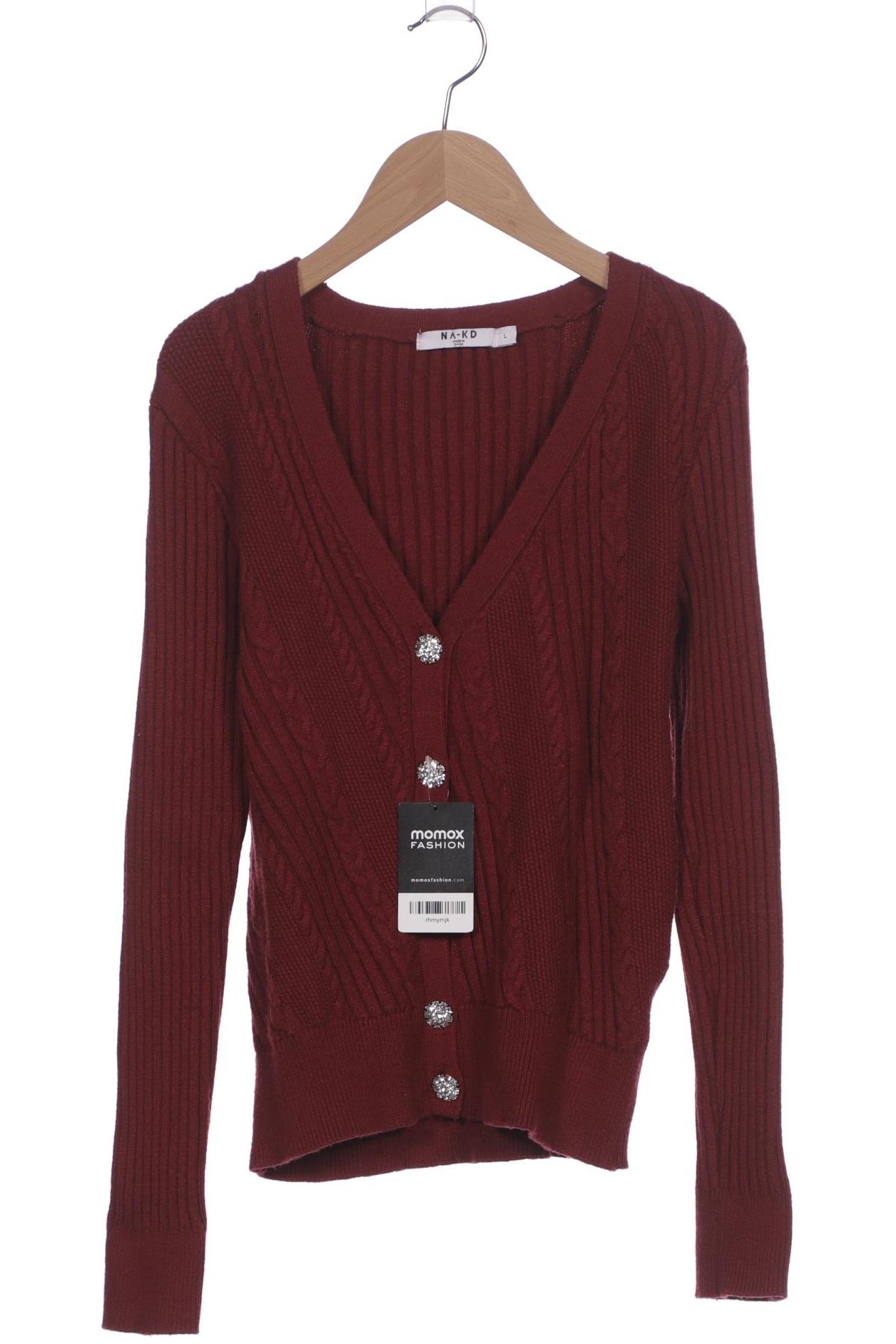 

Na-Kd Damen Strickjacke, bordeaux, Gr. 42