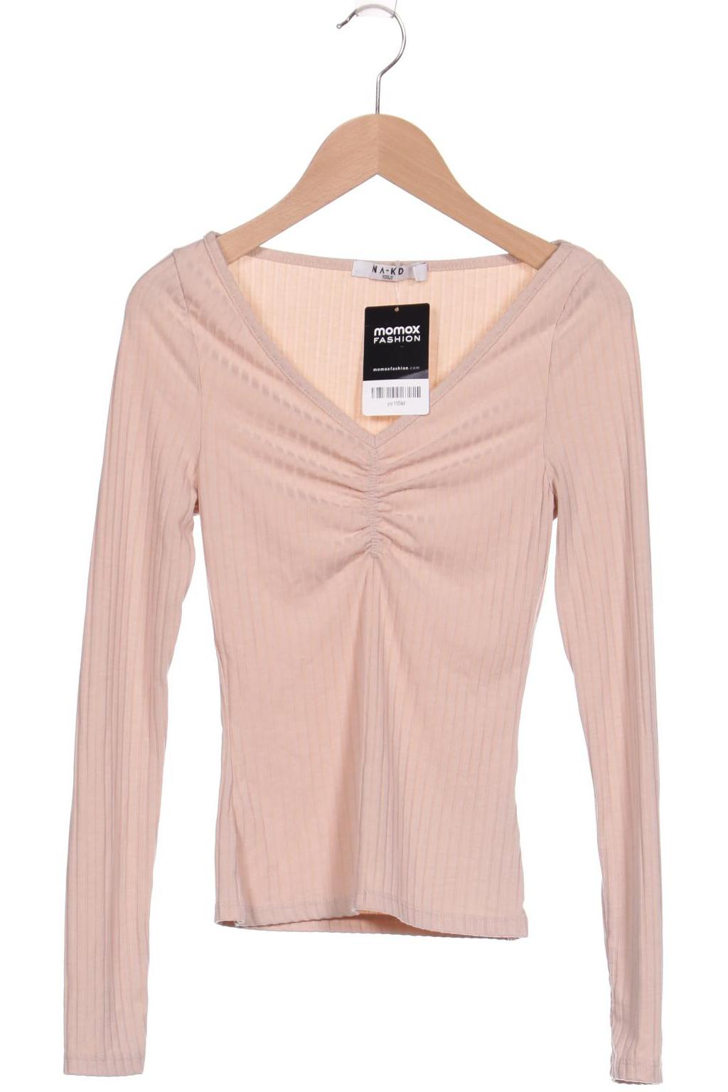 

NA-KD Damen Langarmshirt, cremeweiß