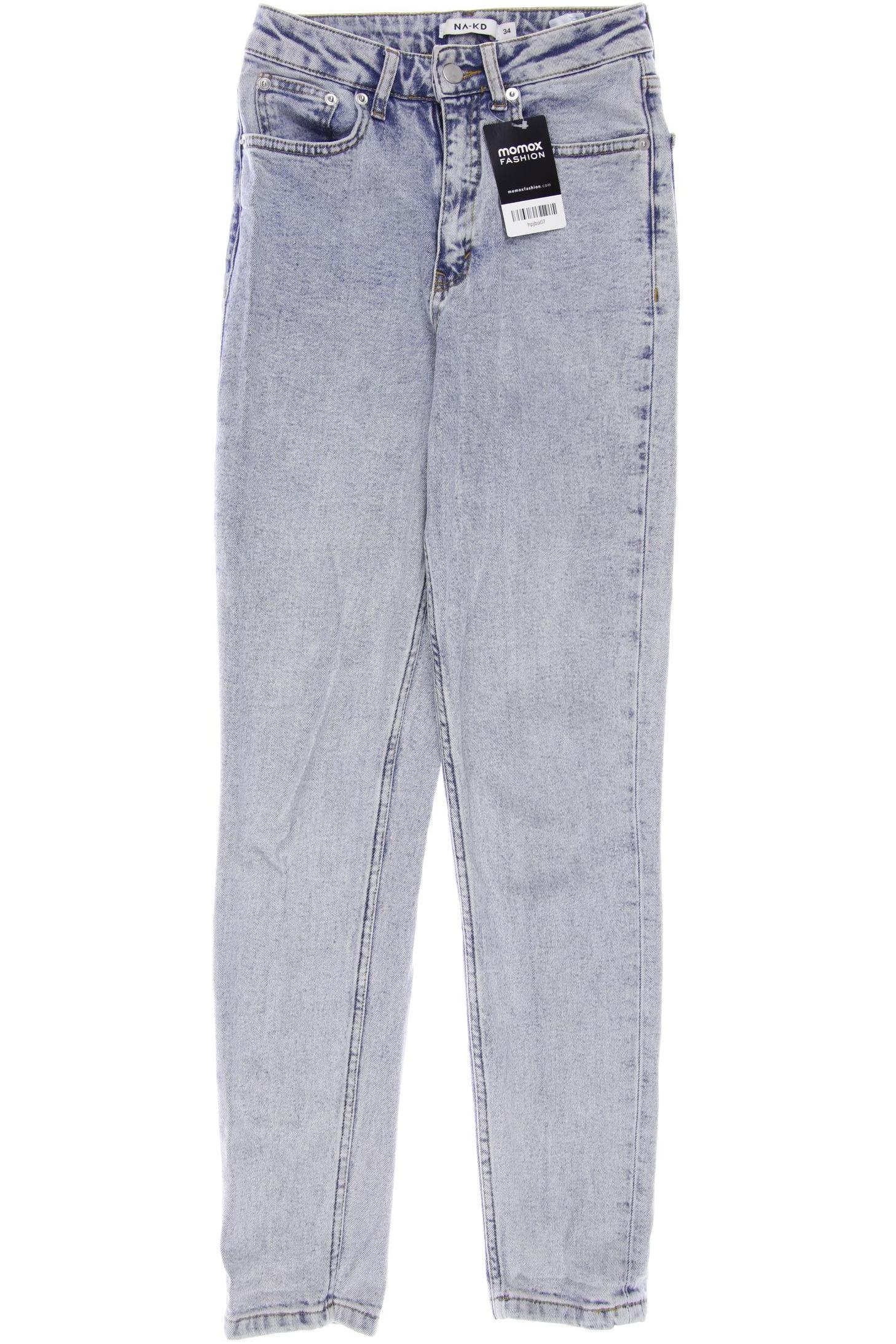 

NA-KD Damen Jeans, hellblau