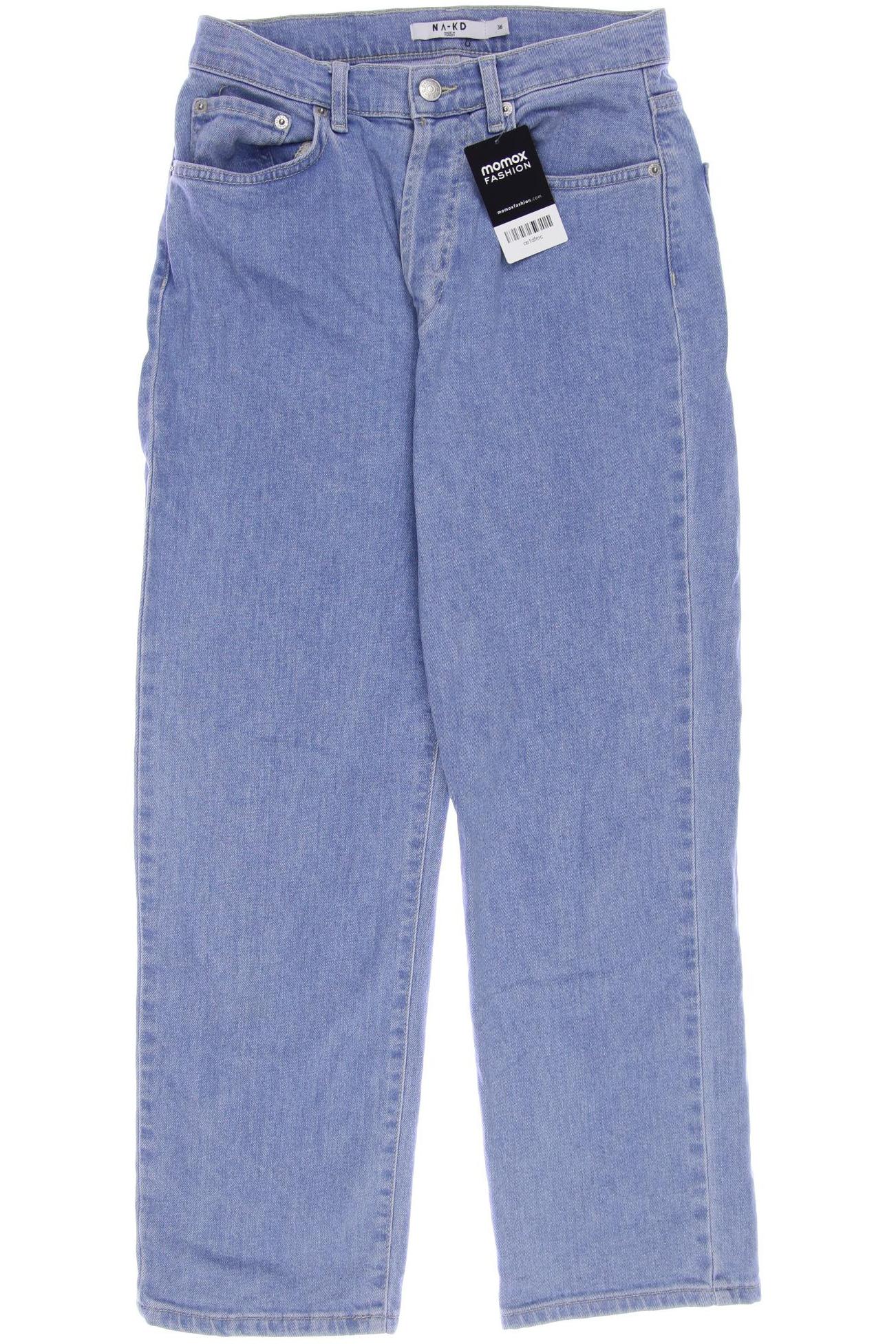 

NA-KD Damen Jeans, hellblau