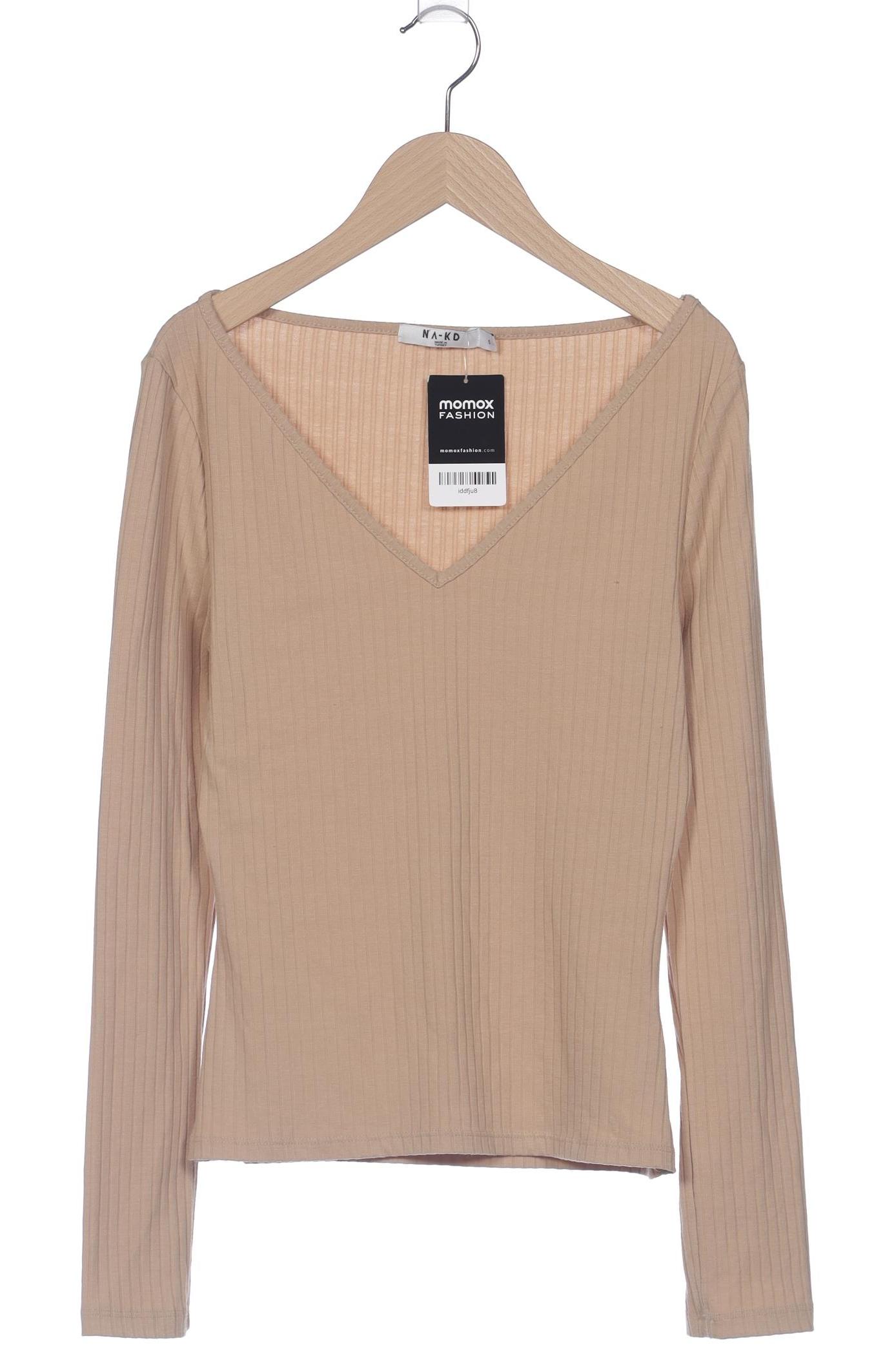 

Na-Kd Damen Langarmshirt, beige, Gr. 36