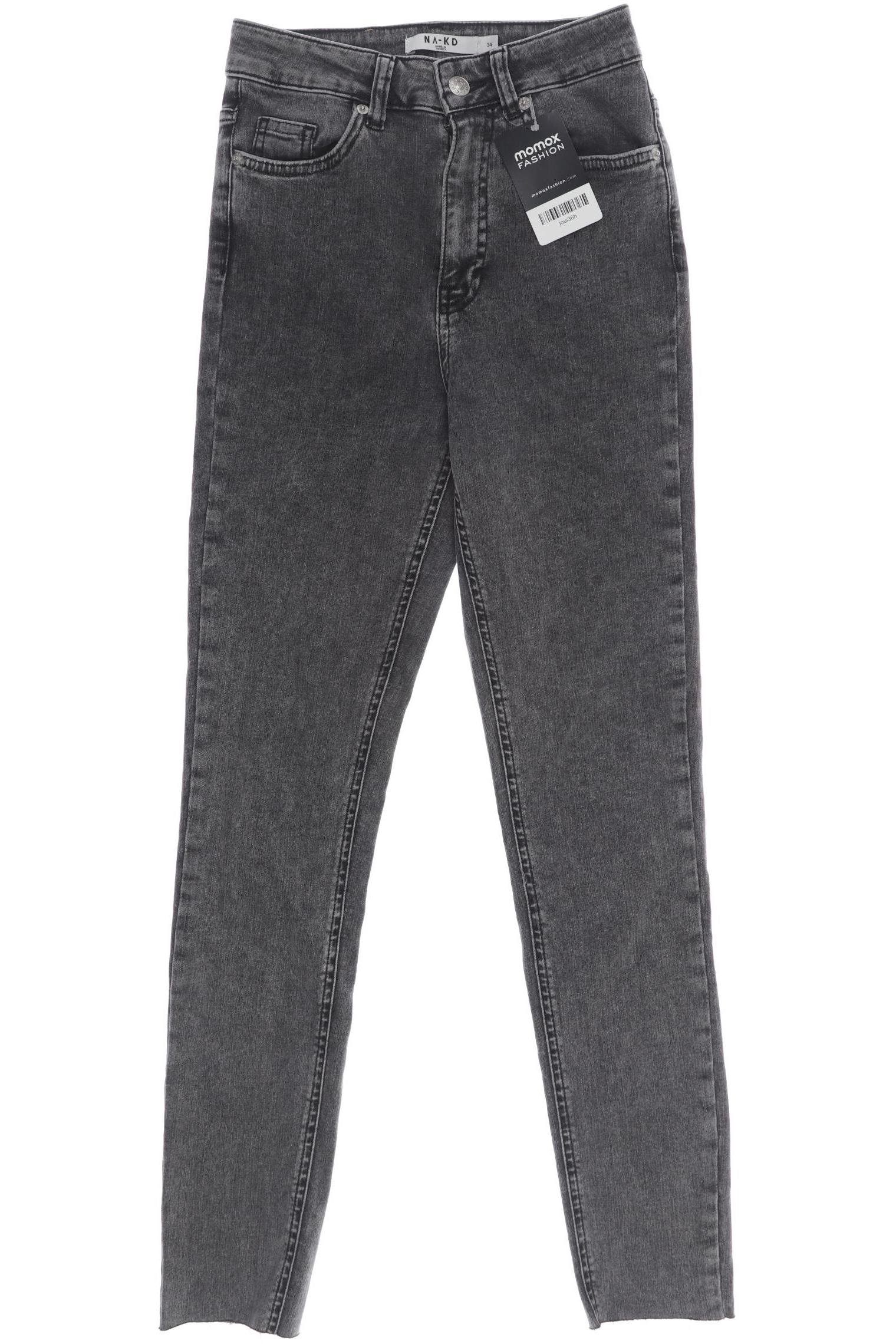 

NA-KD Damen Jeans, grau