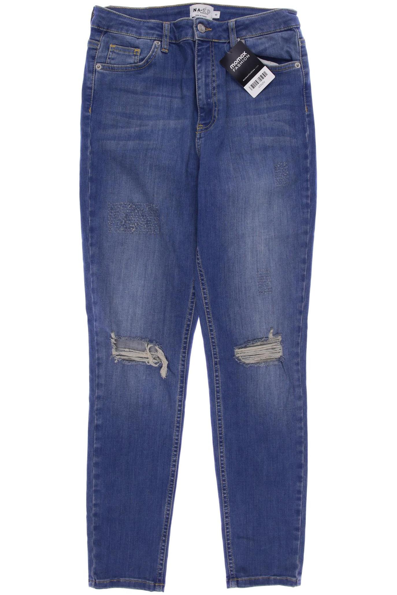 

NA-KD Damen Jeans, blau