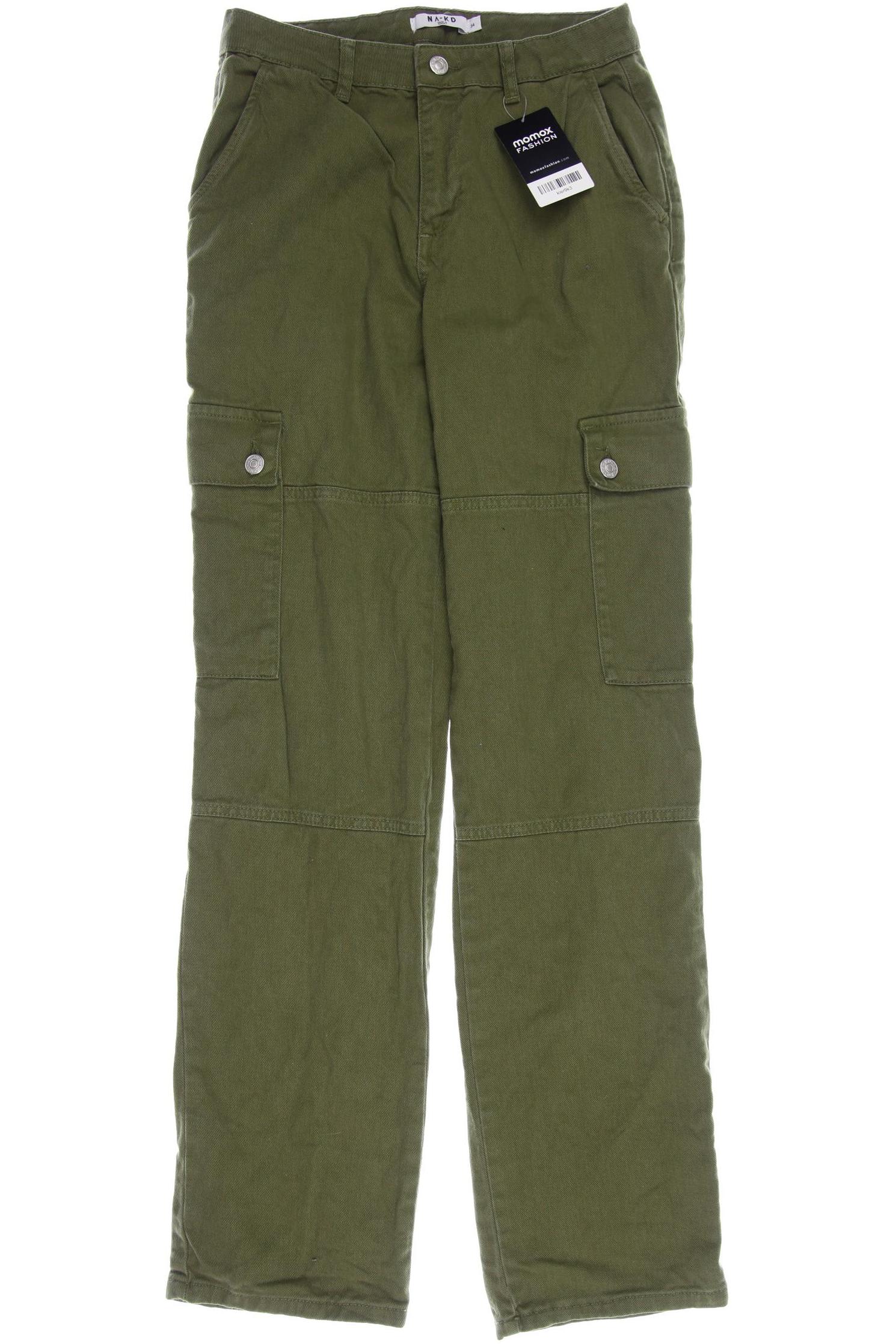 

NA-KD Damen Stoffhose, grün