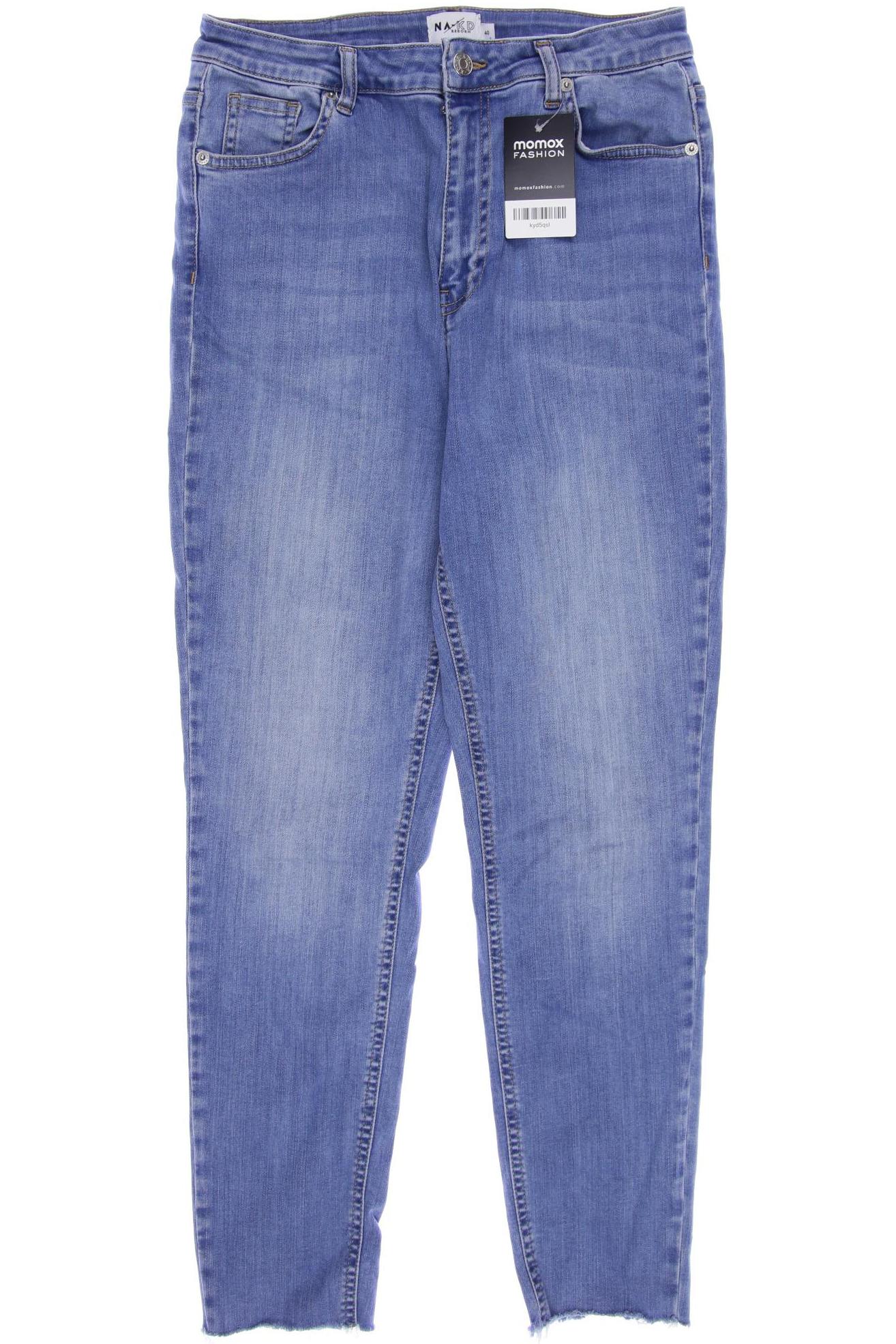 

NA-KD Damen Jeans, hellblau