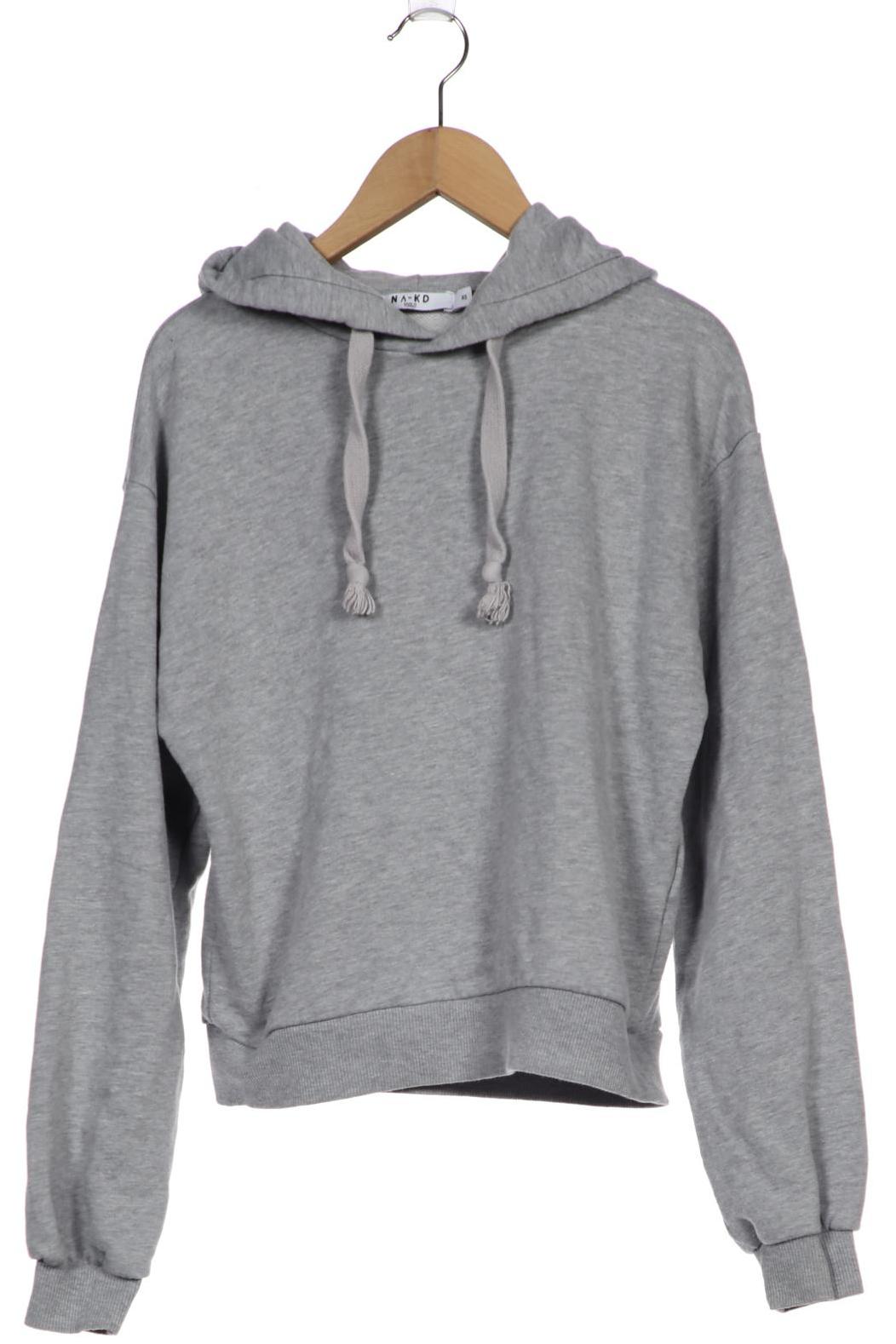 

NA-KD Damen Kapuzenpullover, grau